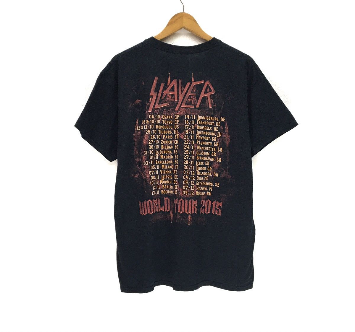 Band Tees × Gildan × Slayer SLAYER World Tour Crewneck Shirts Size US M / EU 48-50 / 2 - 2 Thumbnail