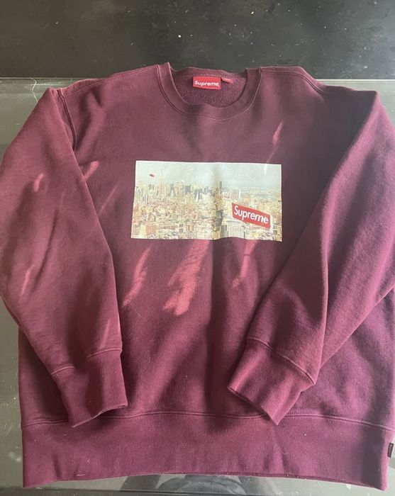 Supreme Supreme Aerial Crewneck Sweater - Medium Maroon | Grailed