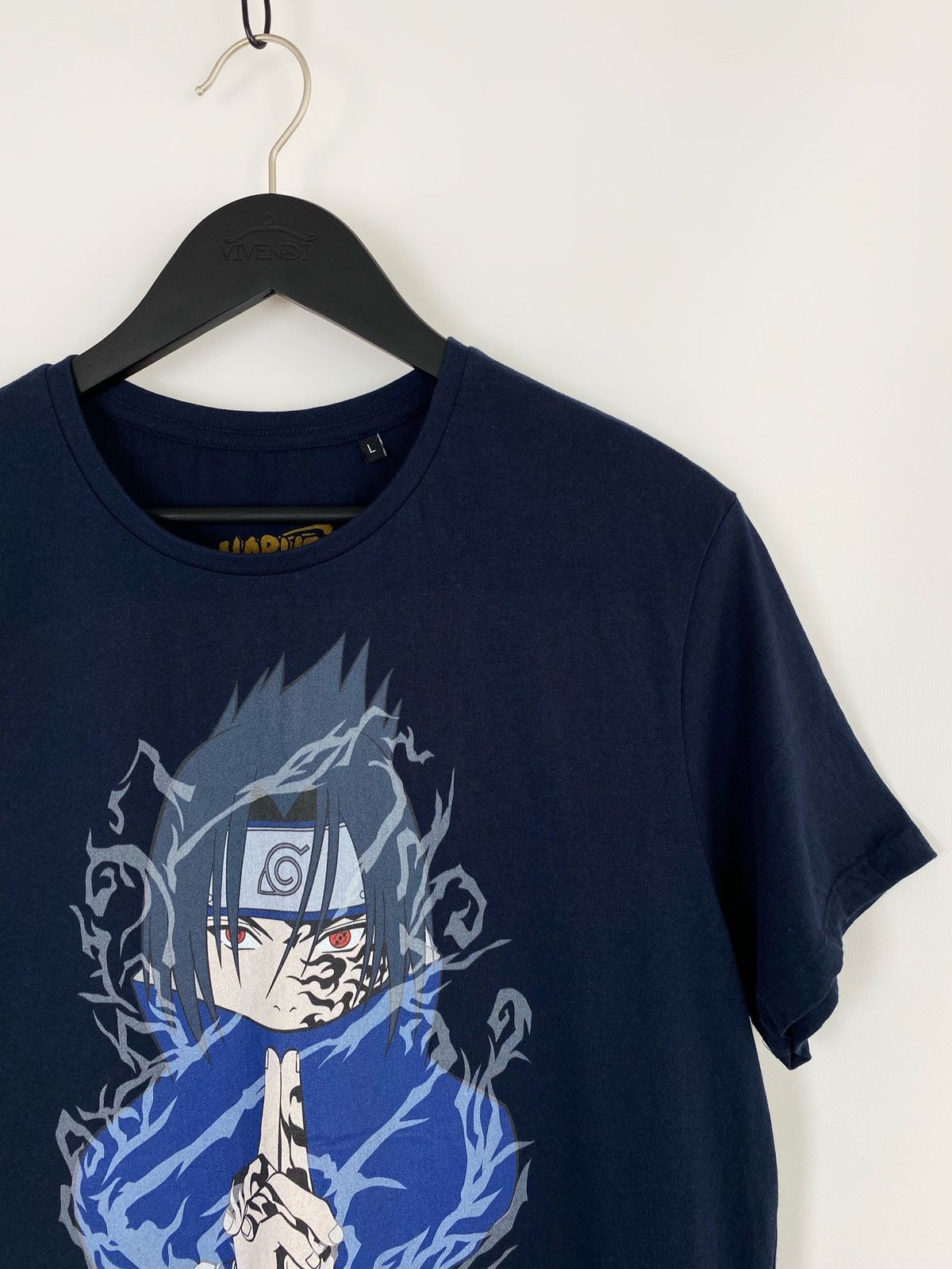Anime 2002 Naruto Sasuke Uchiwa T-Shirt Size US L / EU 52-54 / 3 - 2 Thumbnail