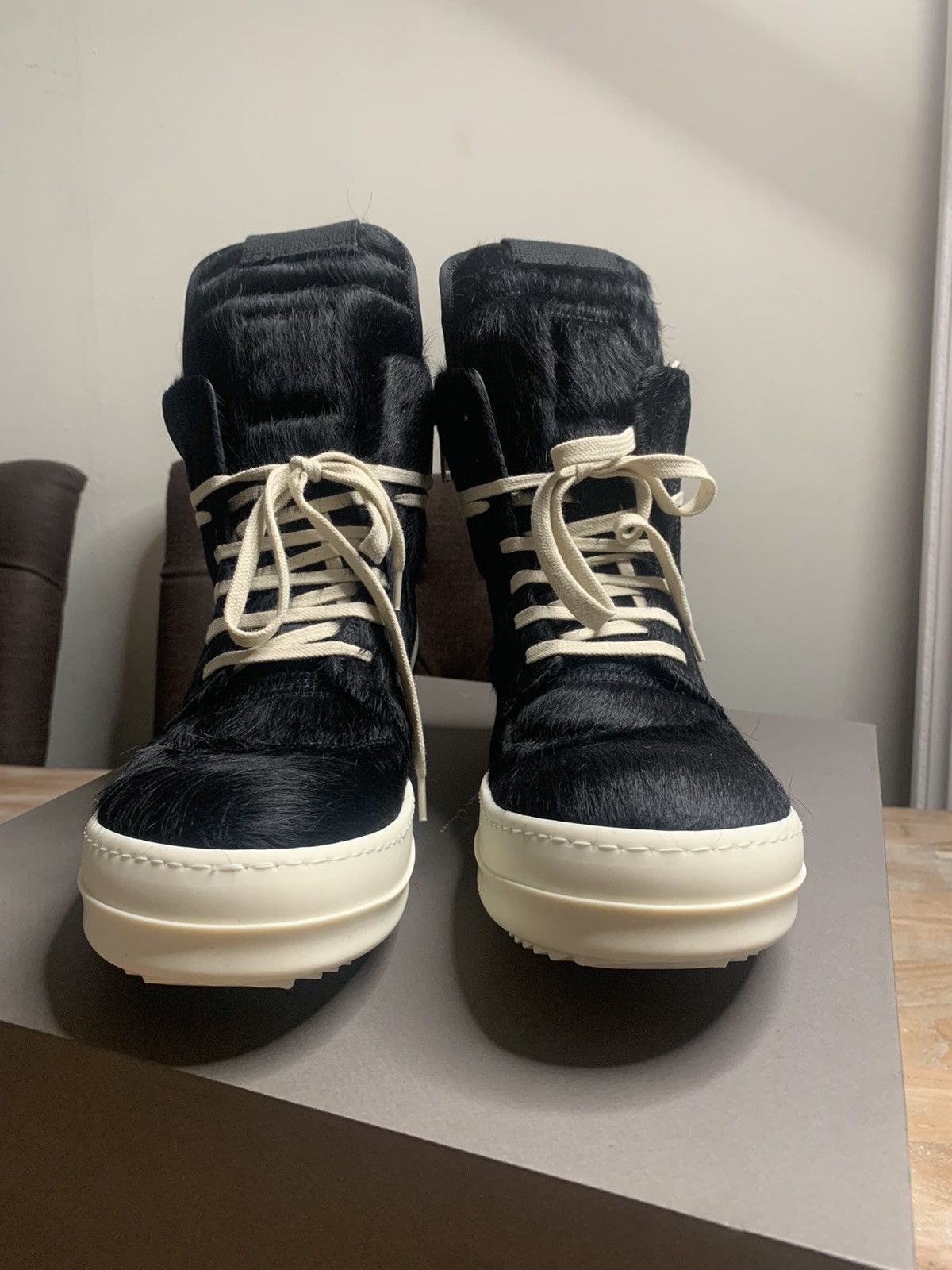 Rick Owens PONYHAIR GEOBASKETS!!! EU42 Size US 9 / EU 42 - 2 Thumbnail
