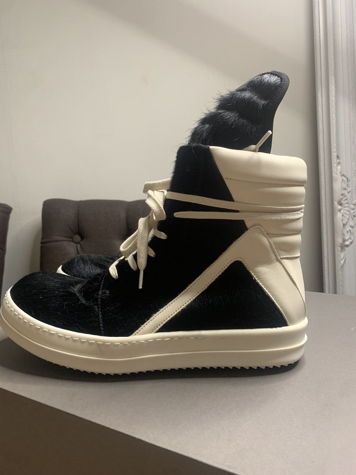 Rick Owens PONYHAIR GEOBASKETS!!! EU42 Size US 9 / EU 42 - 3 Thumbnail