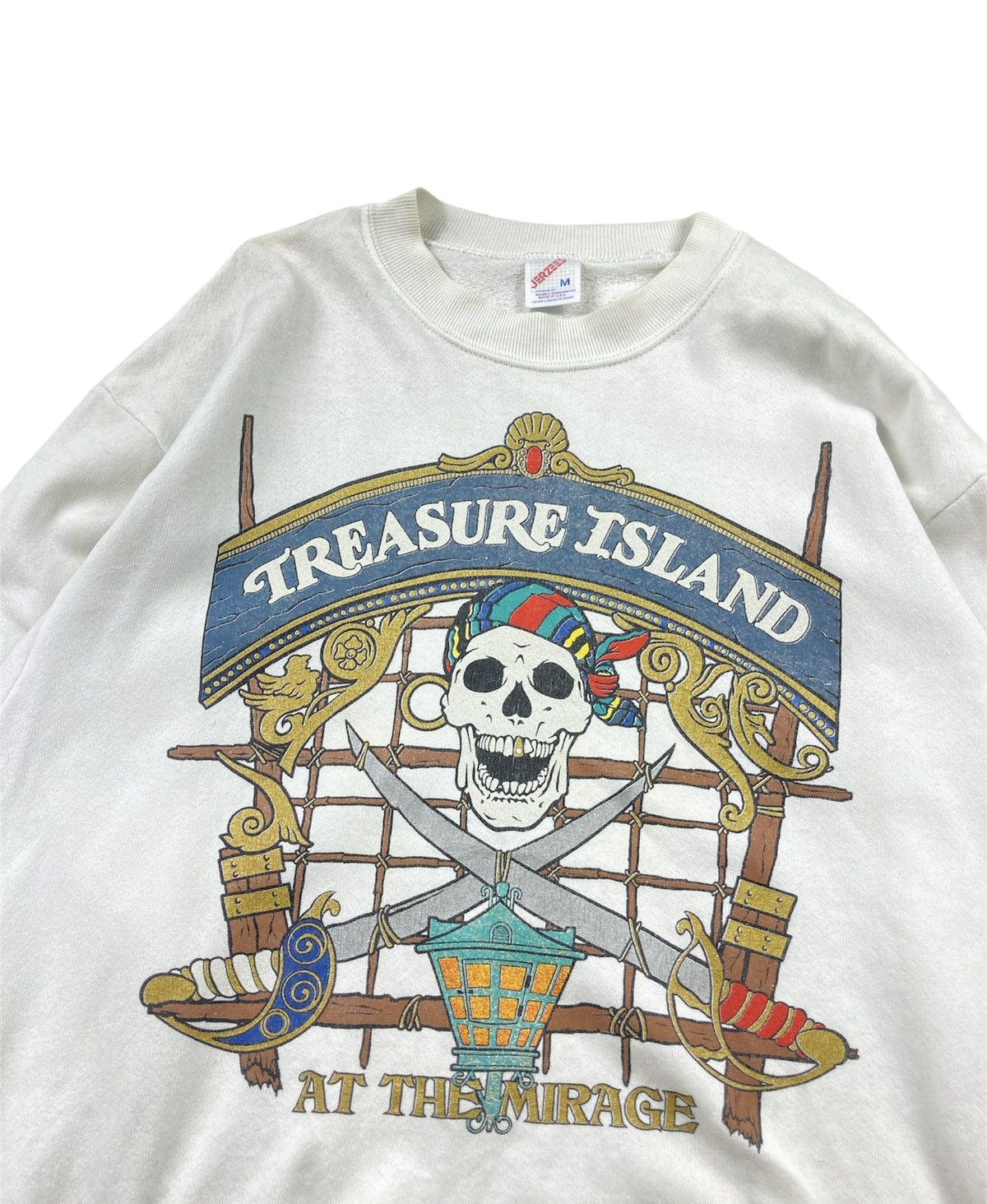 Jerzees × Vintage Vintage 80s 90s Jerzees Treasure Island Skategang Skull Size US M / EU 48-50 / 2 - 2 Thumbnail