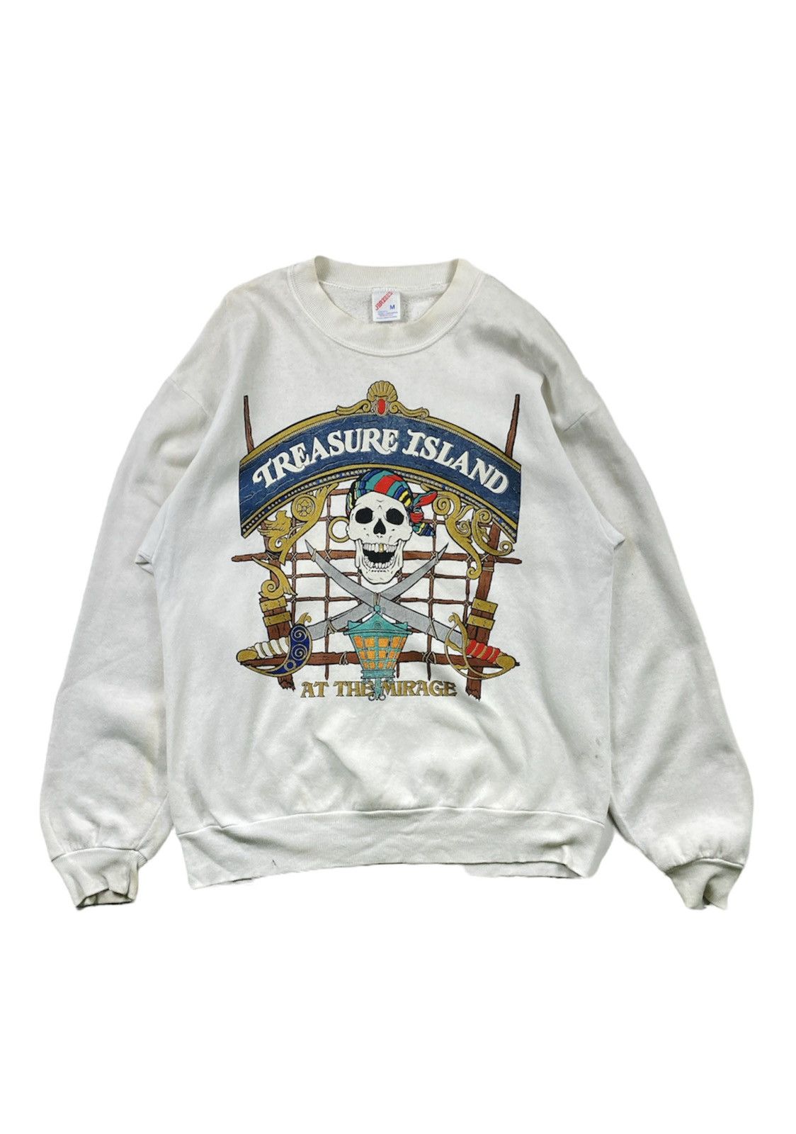 Jerzees × Vintage Vintage 80s 90s Jerzees Treasure Island Skategang Skull Size US M / EU 48-50 / 2 - 1 Thumbnail