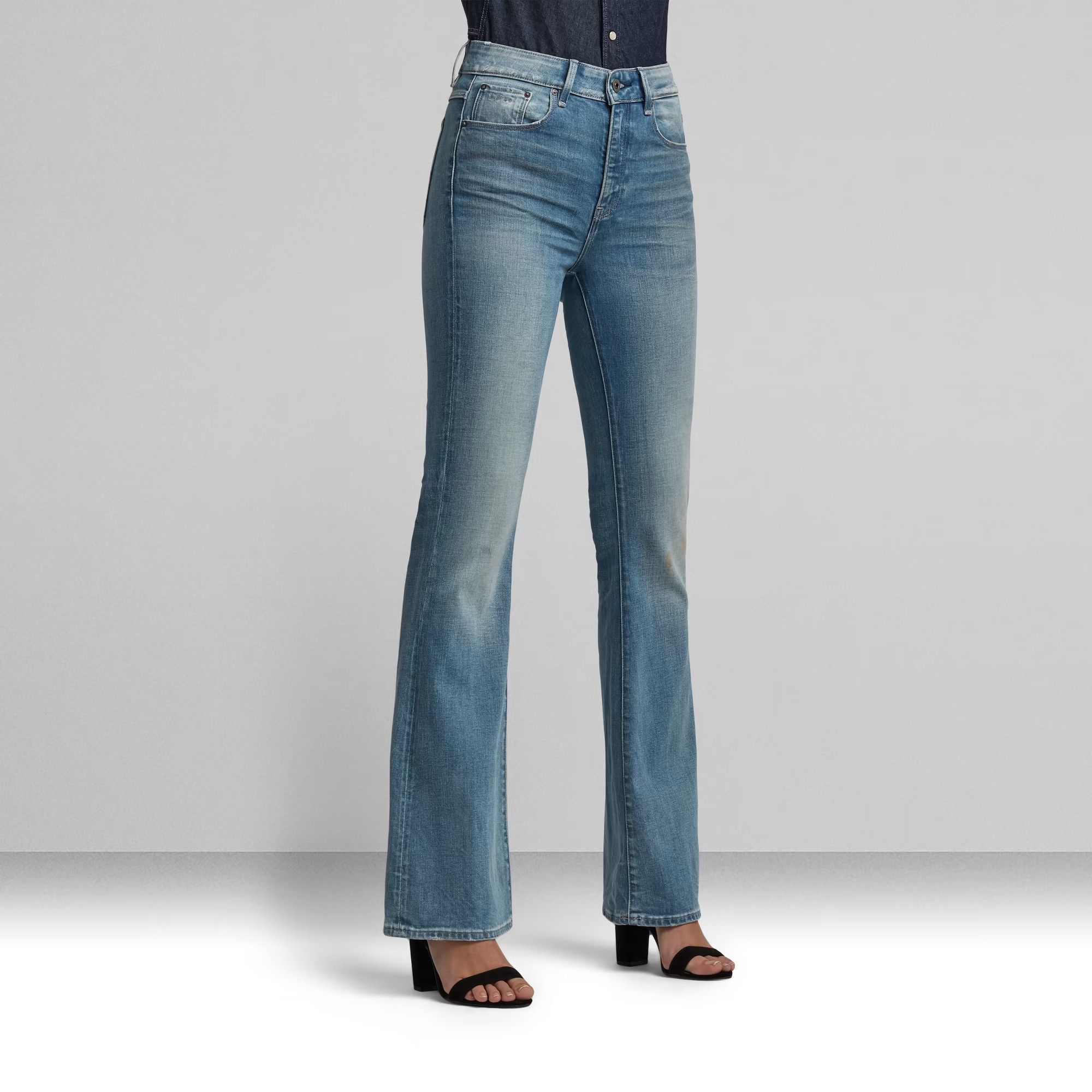 G-Star G-Star Raw 3301 High Flare Light blue Jeans WMNS Size 30" / US 8 / IT 44 - 1 Thumbnail