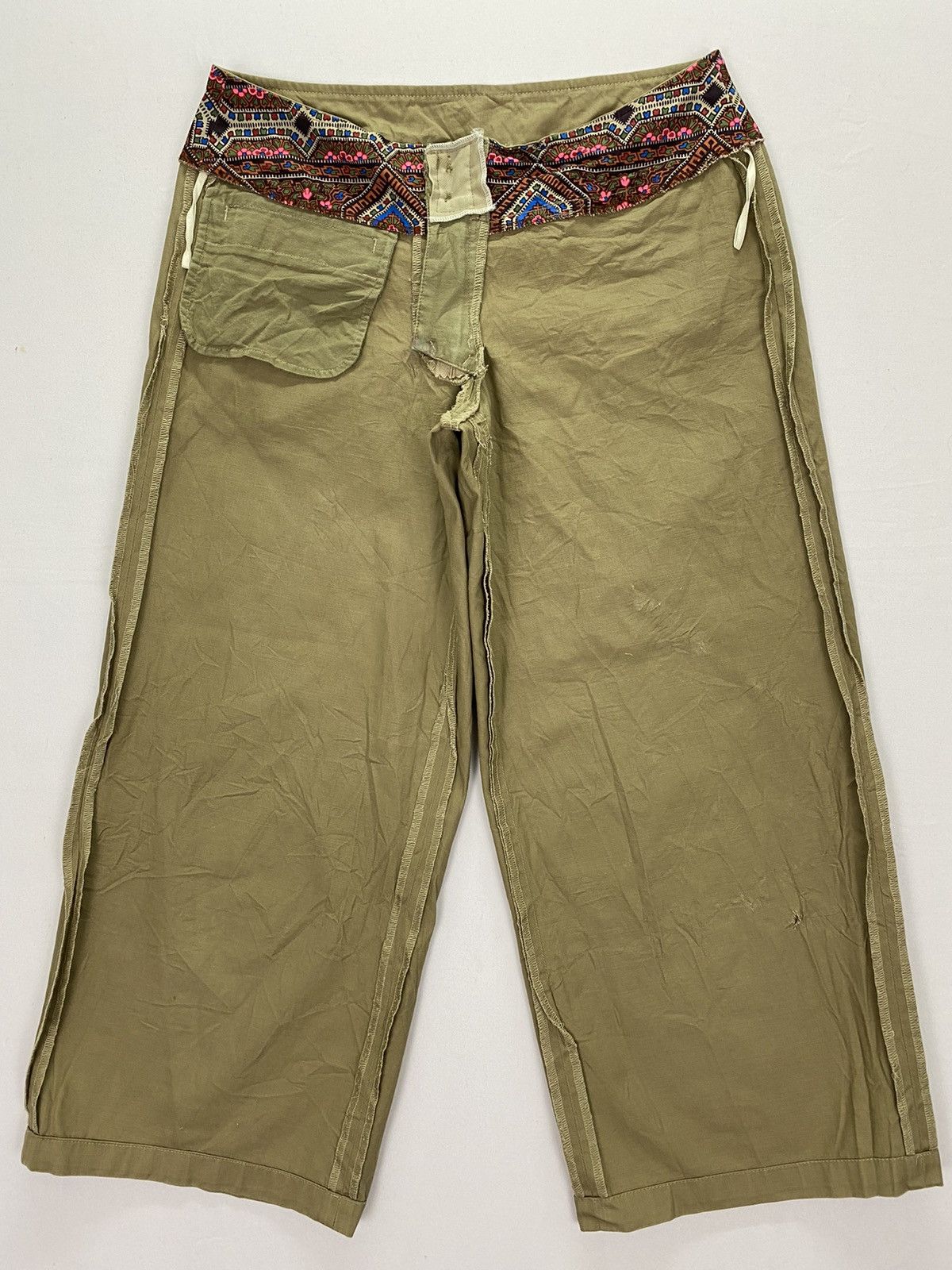 Issey Miyake I.S. Issey Miyake Sunao Kuwahara Destroyed Capri Pant Size US 30 / EU 46 - 9 Thumbnail