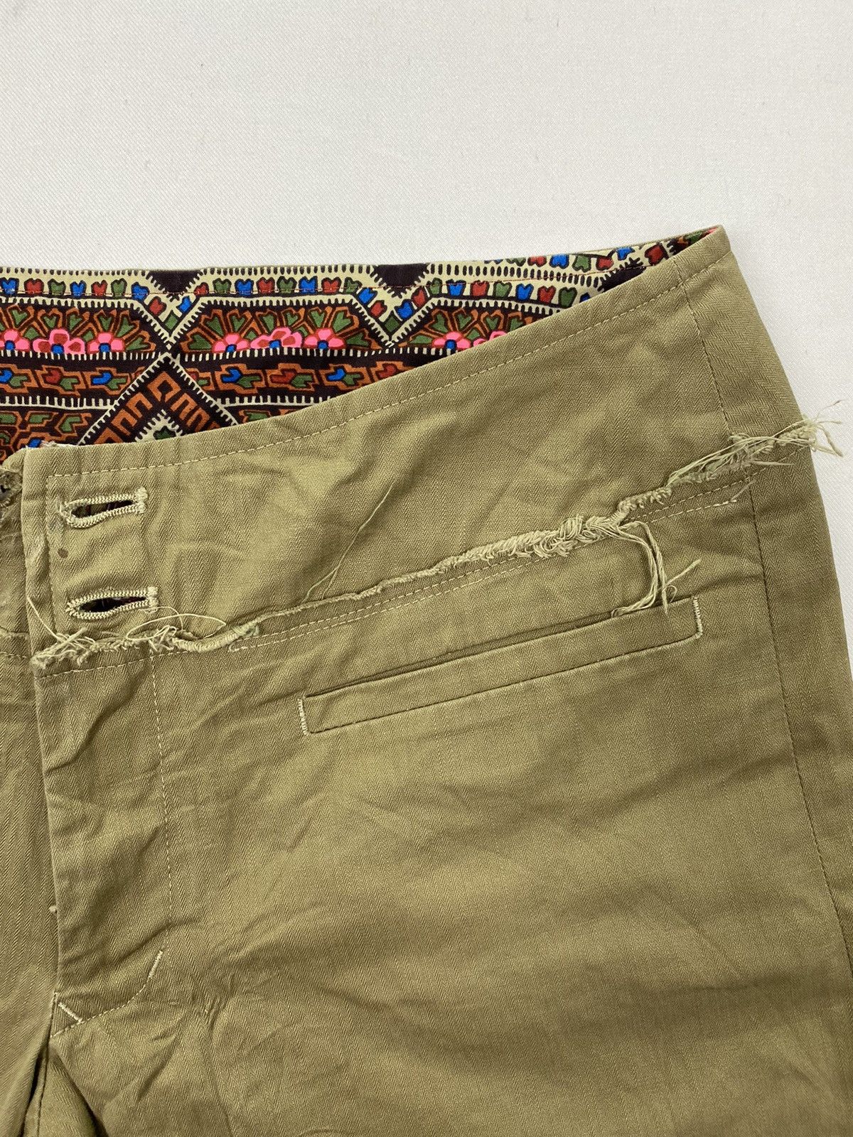 Issey Miyake I.S. Issey Miyake Sunao Kuwahara Destroyed Capri Pant Size US 30 / EU 46 - 11 Thumbnail