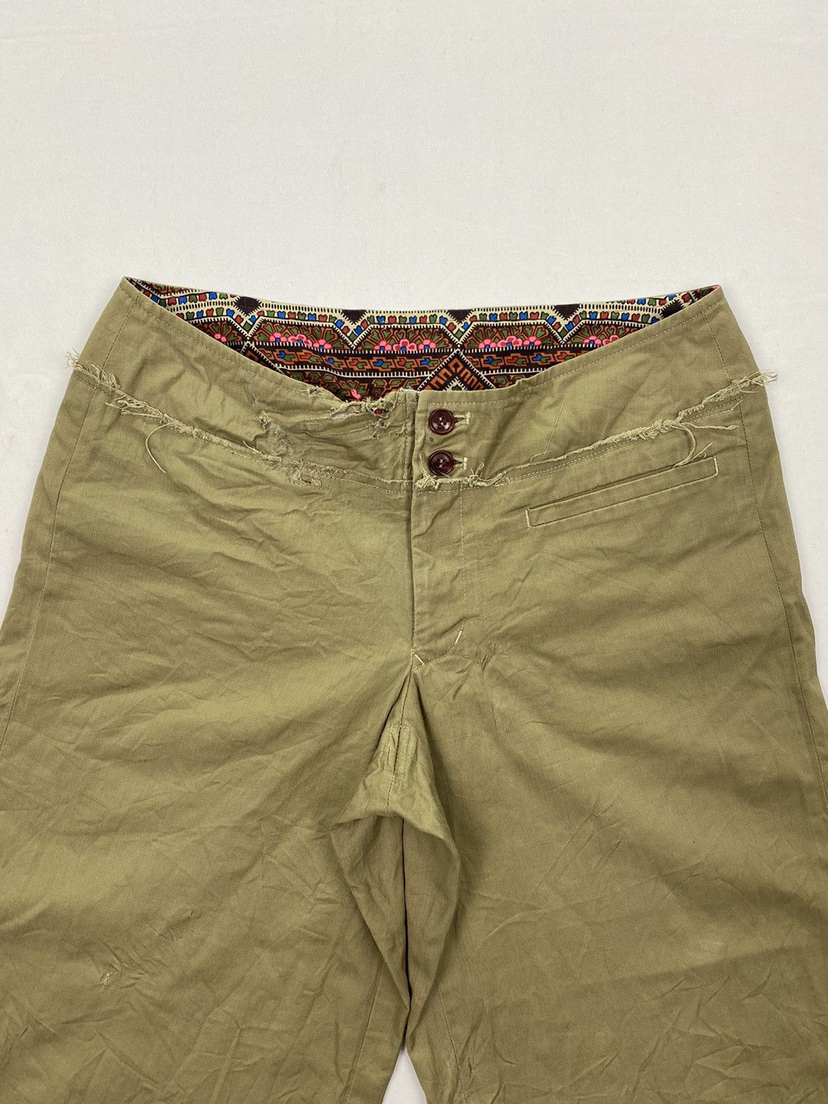 Issey Miyake I.S. Issey Miyake Sunao Kuwahara Destroyed Capri Pant Size US 30 / EU 46 - 3 Thumbnail