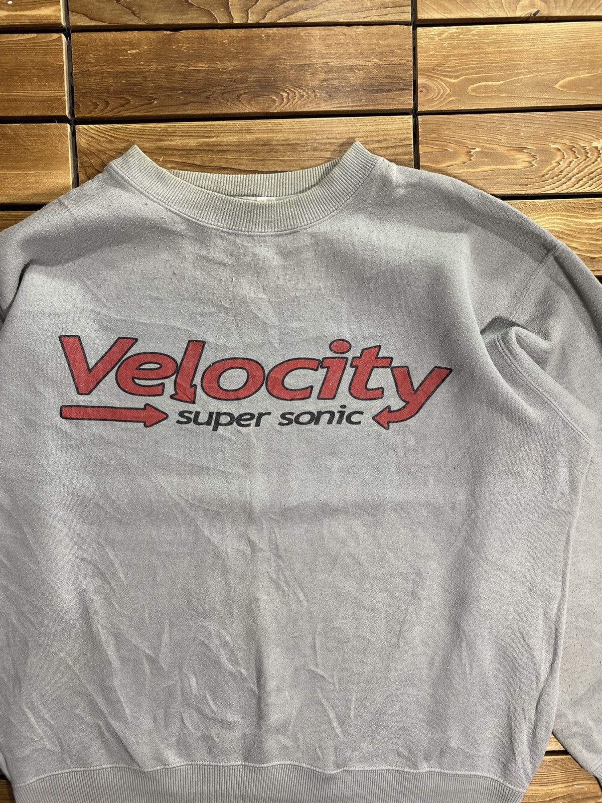 Japanese Brand × Vintage Vintage Japanese Brand Velocity Super Sonic sweatshirt Large Size US L / EU 52-54 / 3 - 4 Thumbnail
