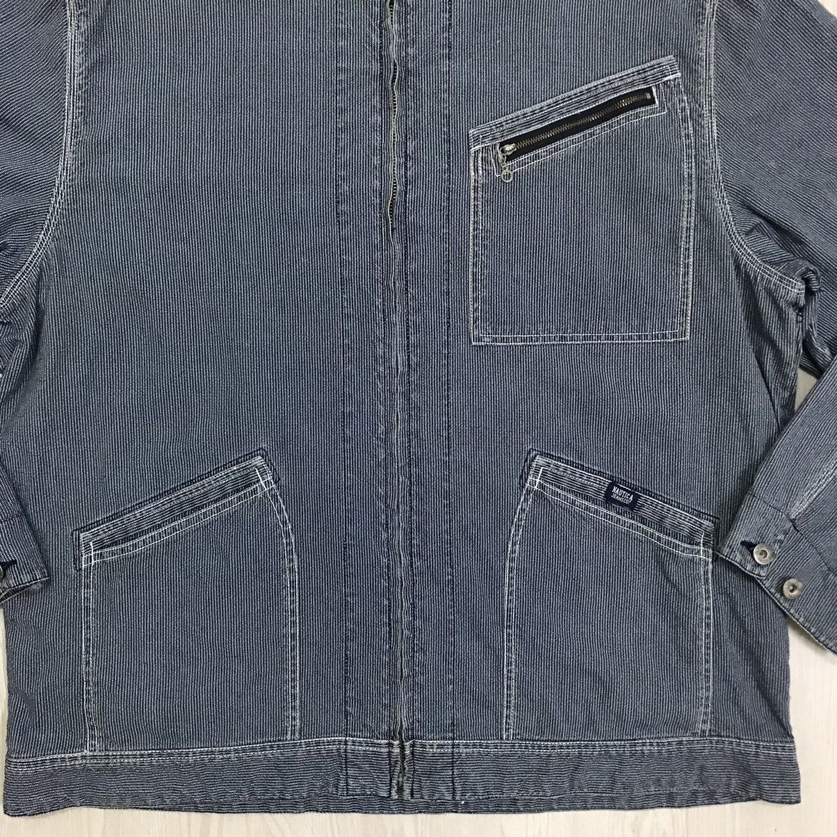 Japanese Brand × Nautica × Vintage 💥RARE💥 Vintage 90s Nautica Denim Jacket Hikory Stripe Size US XL / EU 56 / 4 - 3 Thumbnail