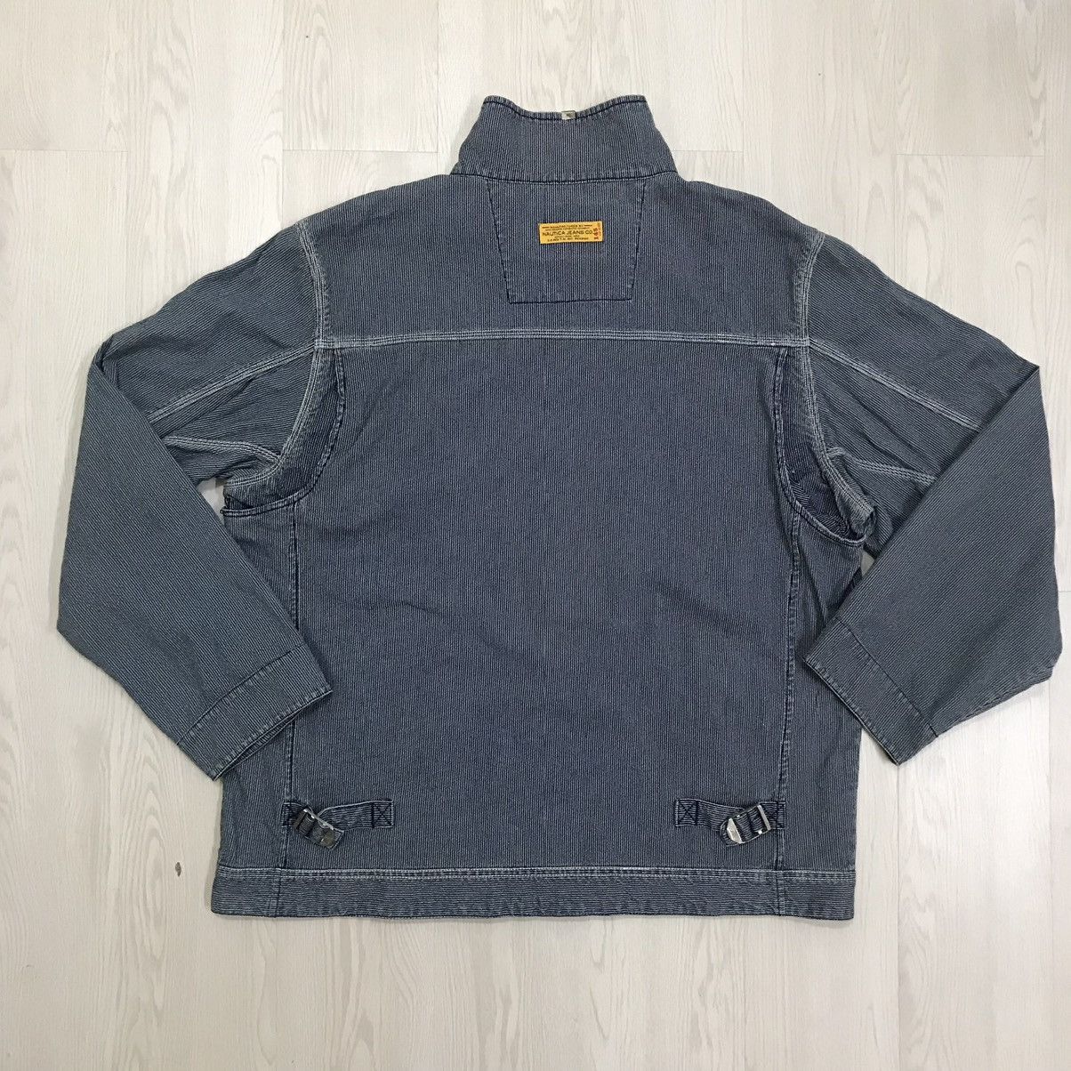 Japanese Brand × Nautica × Vintage 💥RARE💥 Vintage 90s Nautica Denim Jacket Hikory Stripe Size US XL / EU 56 / 4 - 6 Thumbnail