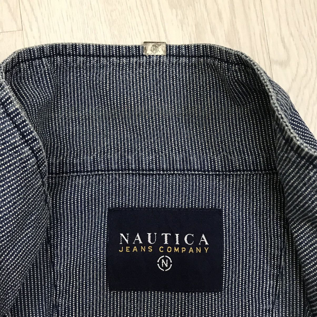 Japanese Brand × Nautica × Vintage 💥RARE💥 Vintage 90s Nautica Denim Jacket Hikory Stripe Size US XL / EU 56 / 4 - 16 Thumbnail