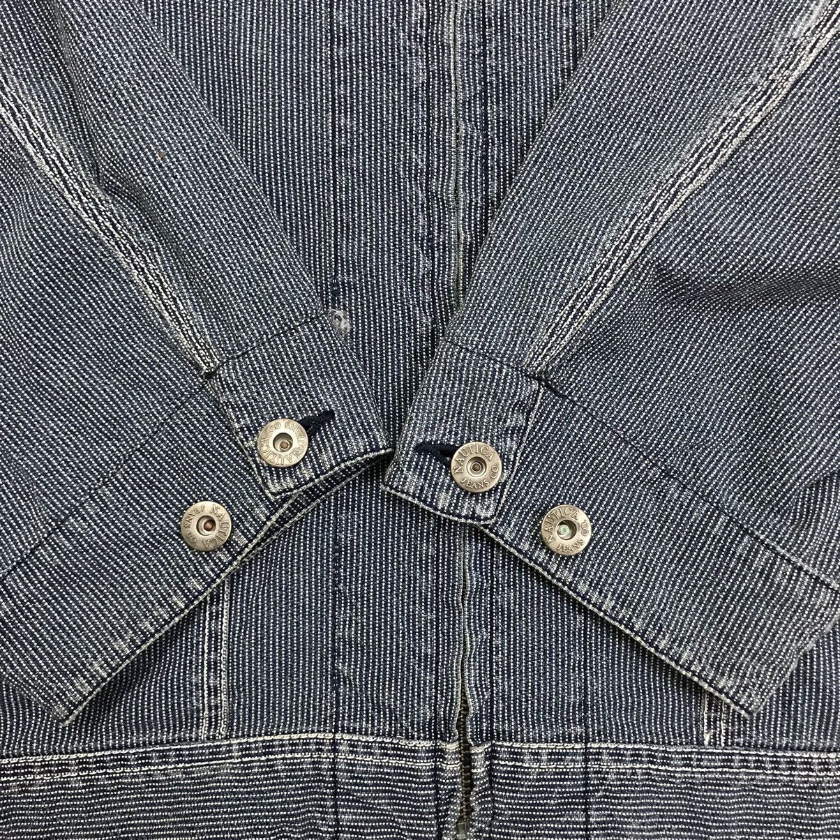 Japanese Brand × Nautica × Vintage 💥RARE💥 Vintage 90s Nautica Denim Jacket Hikory Stripe Size US XL / EU 56 / 4 - 4 Thumbnail