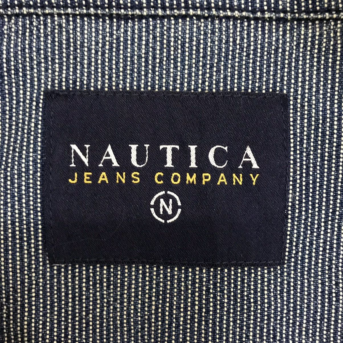 Japanese Brand × Nautica × Vintage 💥RARE💥 Vintage 90s Nautica Denim Jacket Hikory Stripe Size US XL / EU 56 / 4 - 15 Thumbnail