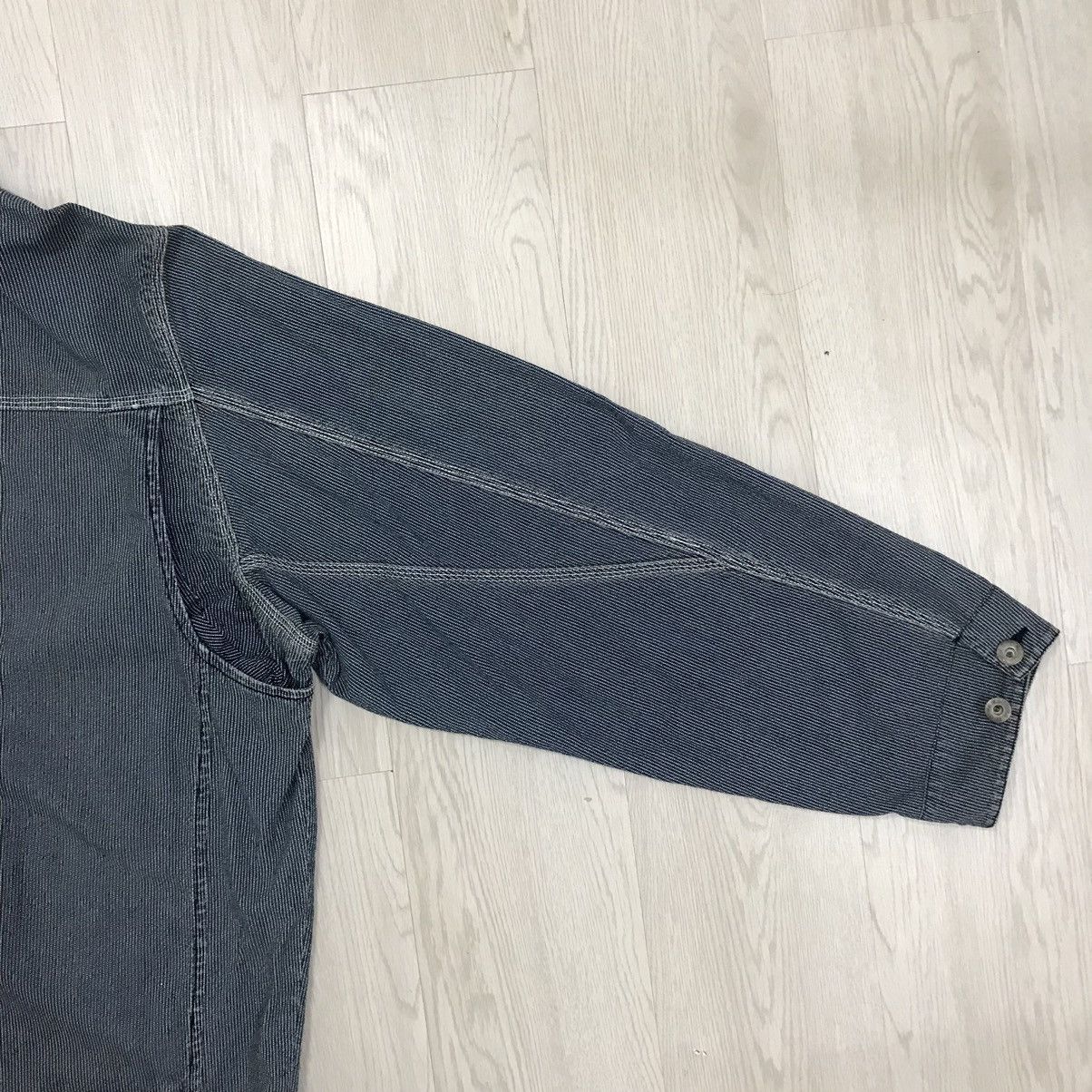 Japanese Brand × Nautica × Vintage 💥RARE💥 Vintage 90s Nautica Denim Jacket Hikory Stripe Size US XL / EU 56 / 4 - 14 Thumbnail