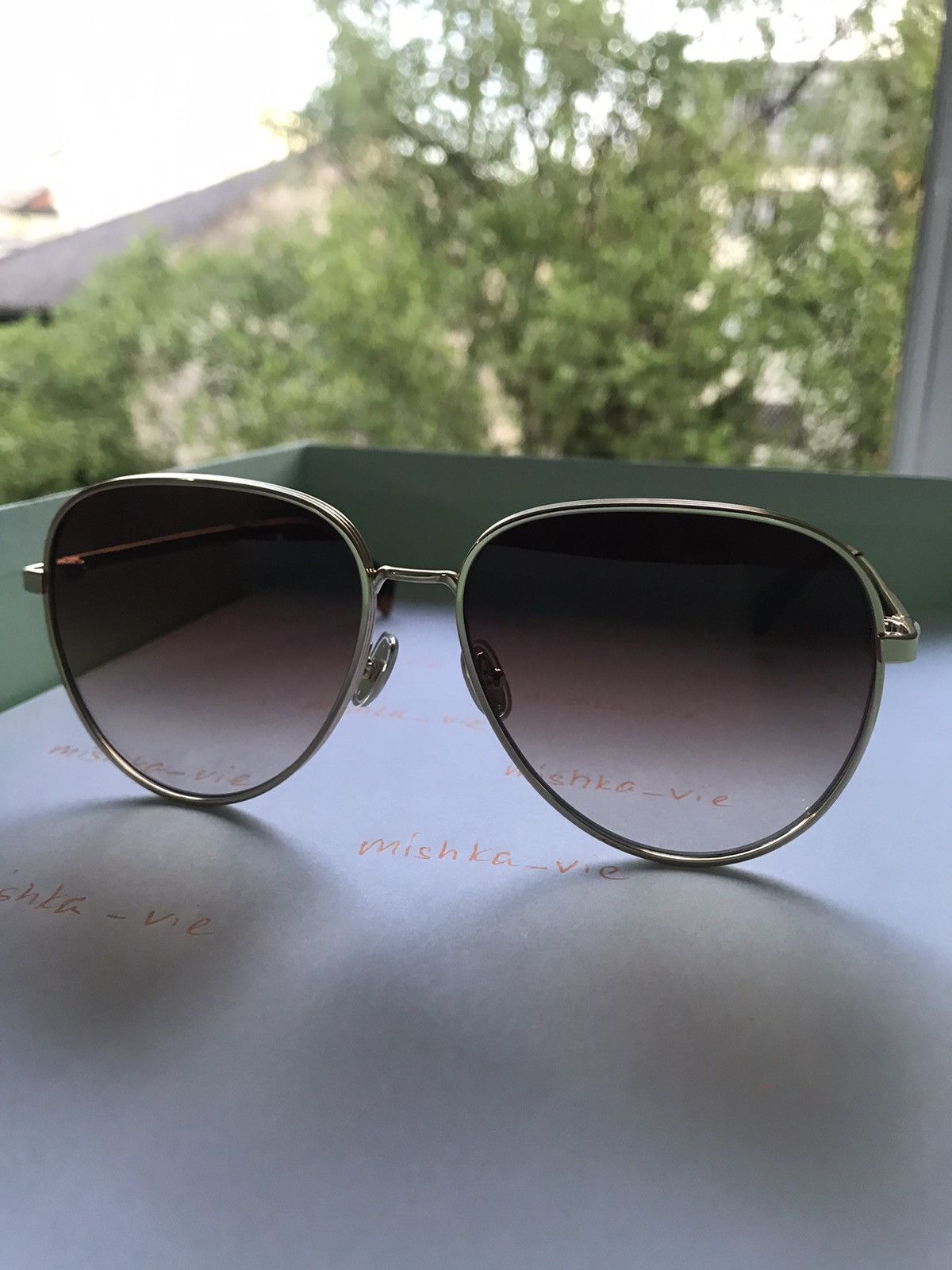 Lanvin LANVIN Round Azure Gold Sunglasses Size ONE SIZE - 1 Thumbnail