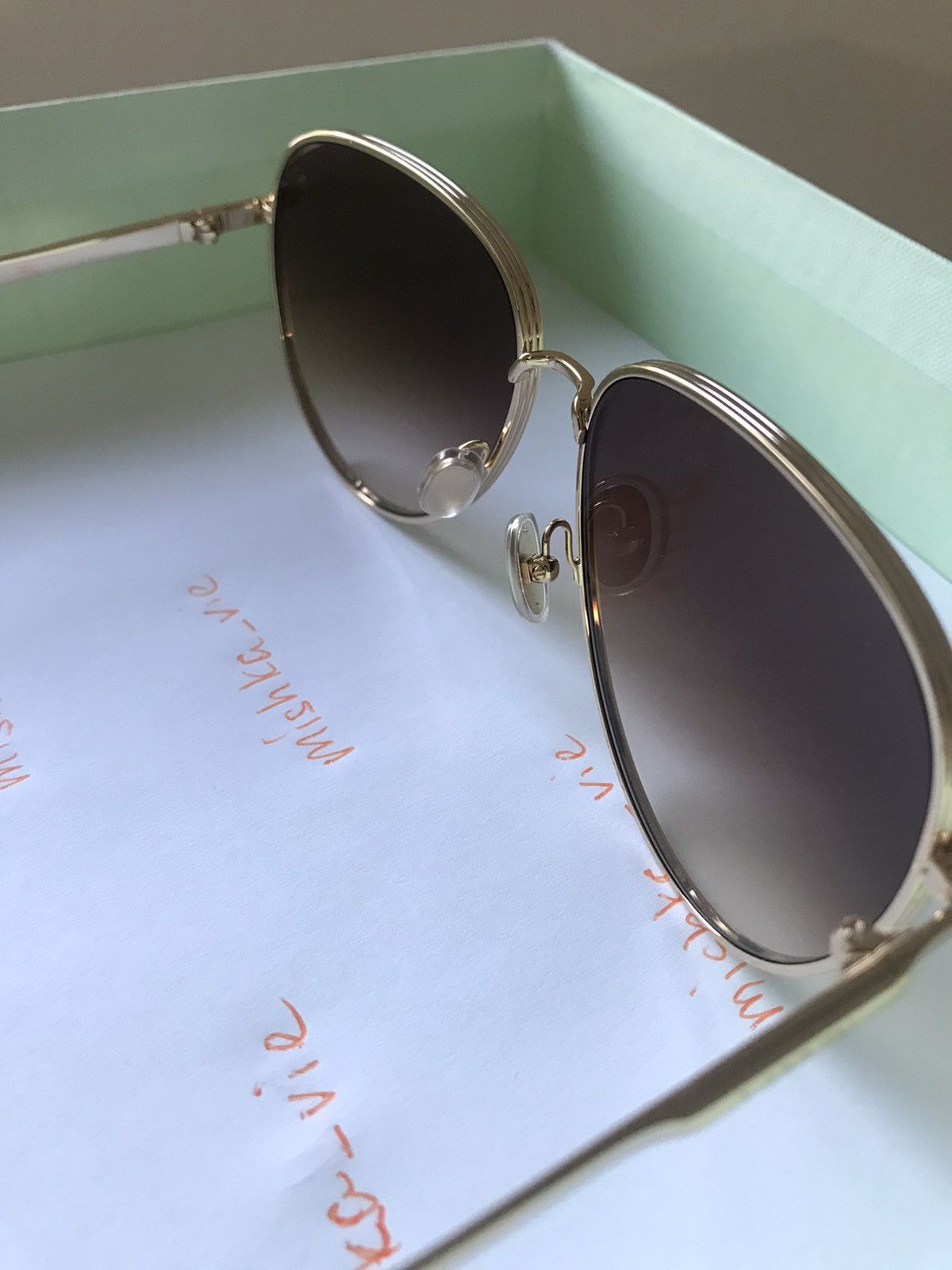 Lanvin LANVIN Round Azure Gold Sunglasses Size ONE SIZE - 9 Thumbnail