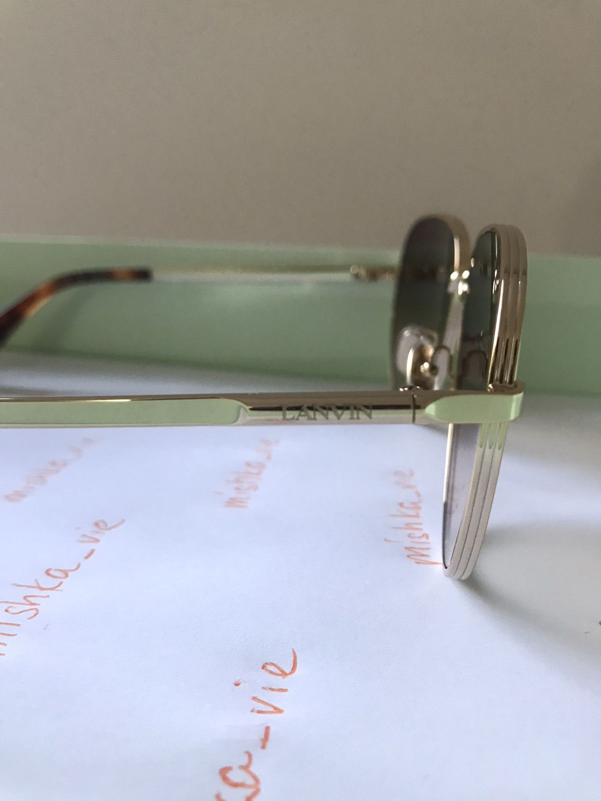 Lanvin LANVIN Round Azure Gold Sunglasses Size ONE SIZE - 6 Thumbnail