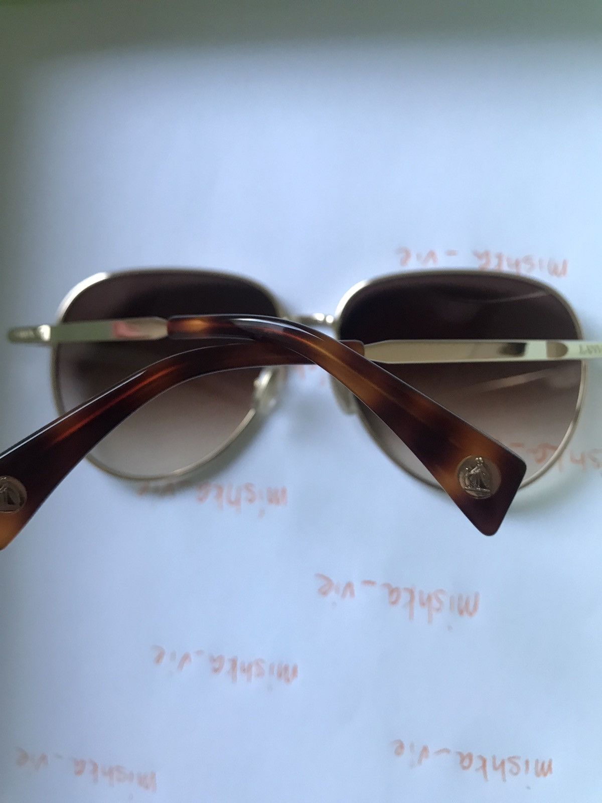 Lanvin LANVIN Round Azure Gold Sunglasses Size ONE SIZE - 11 Thumbnail