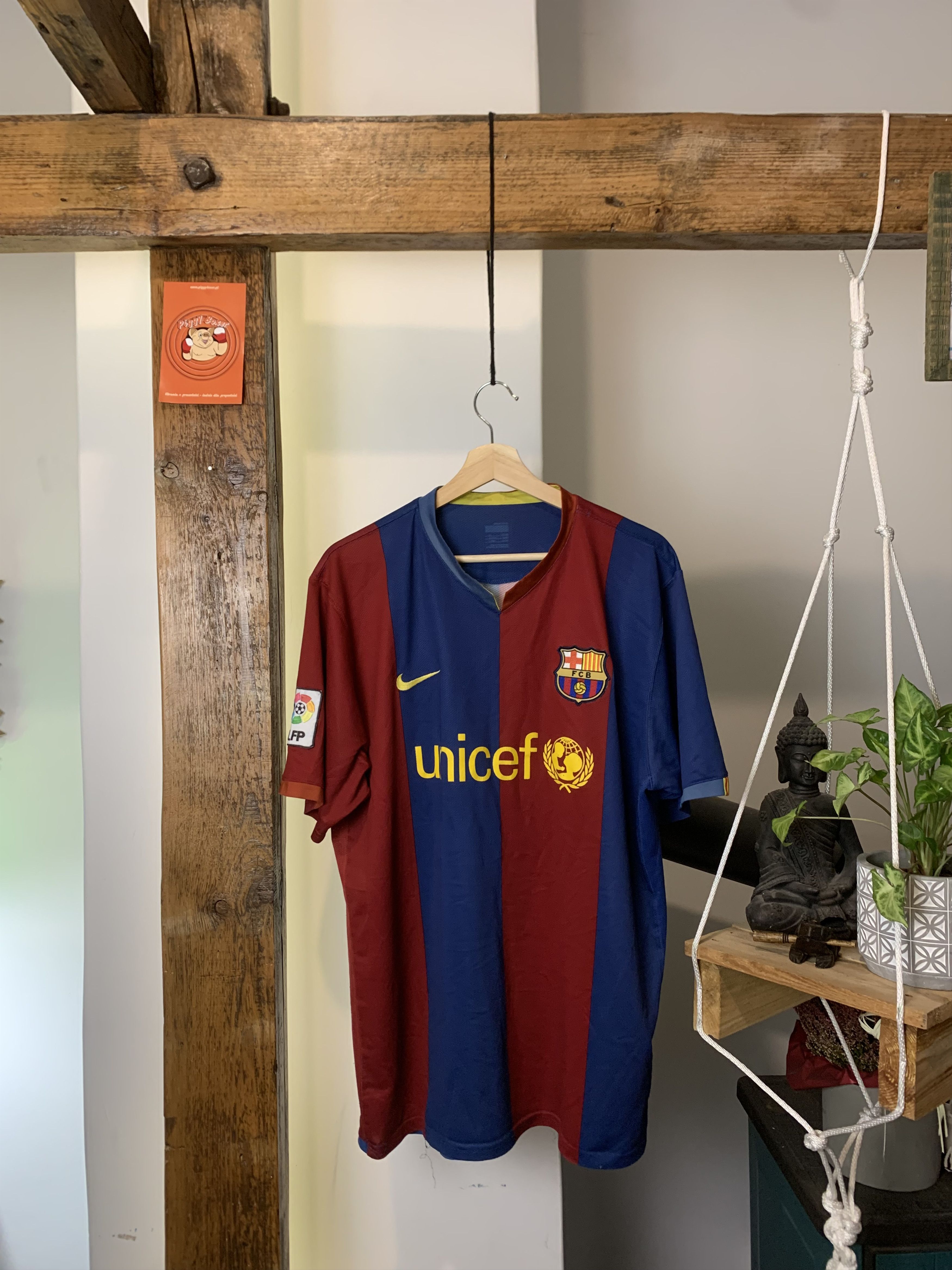 2006-07 Barcelona Home Shirt #19 MESSI Nike (Good) S – Kitroom Football