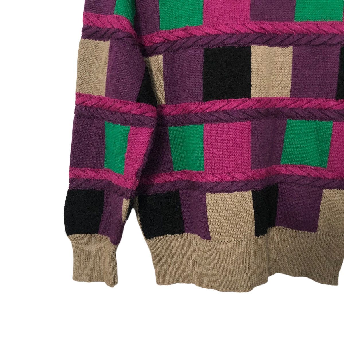 Aran Isles Knitwear Vintage Knit Mark Crewneck Patchwork Style Knitwear Sweater Size S / US 4 / IT 40 - 7 Thumbnail