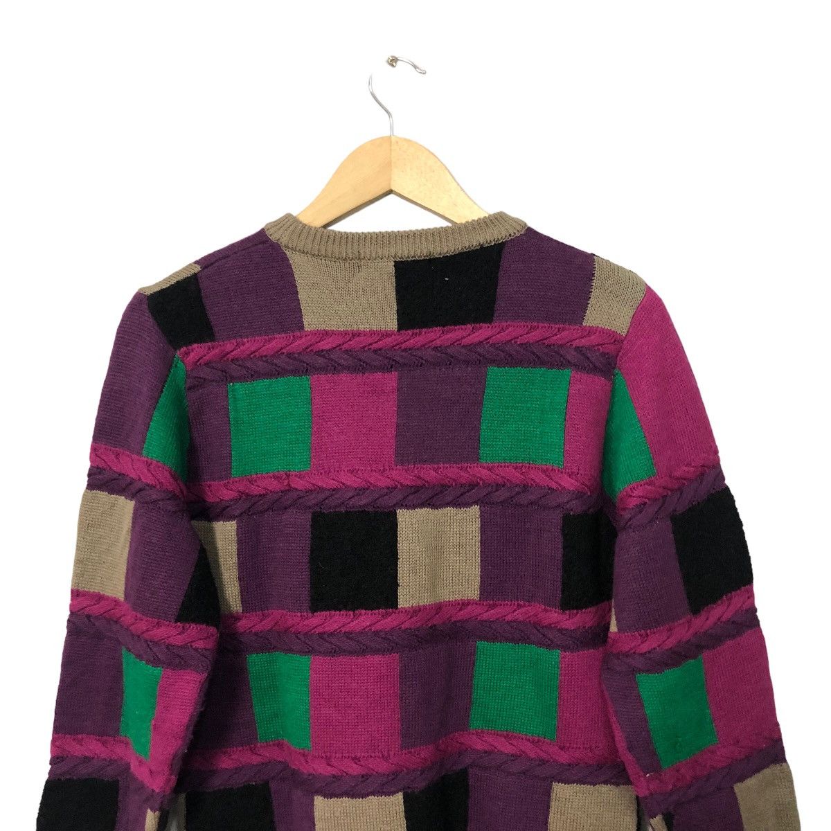 Aran Isles Knitwear Vintage Knit Mark Crewneck Patchwork Style Knitwear Sweater Size S / US 4 / IT 40 - 8 Thumbnail