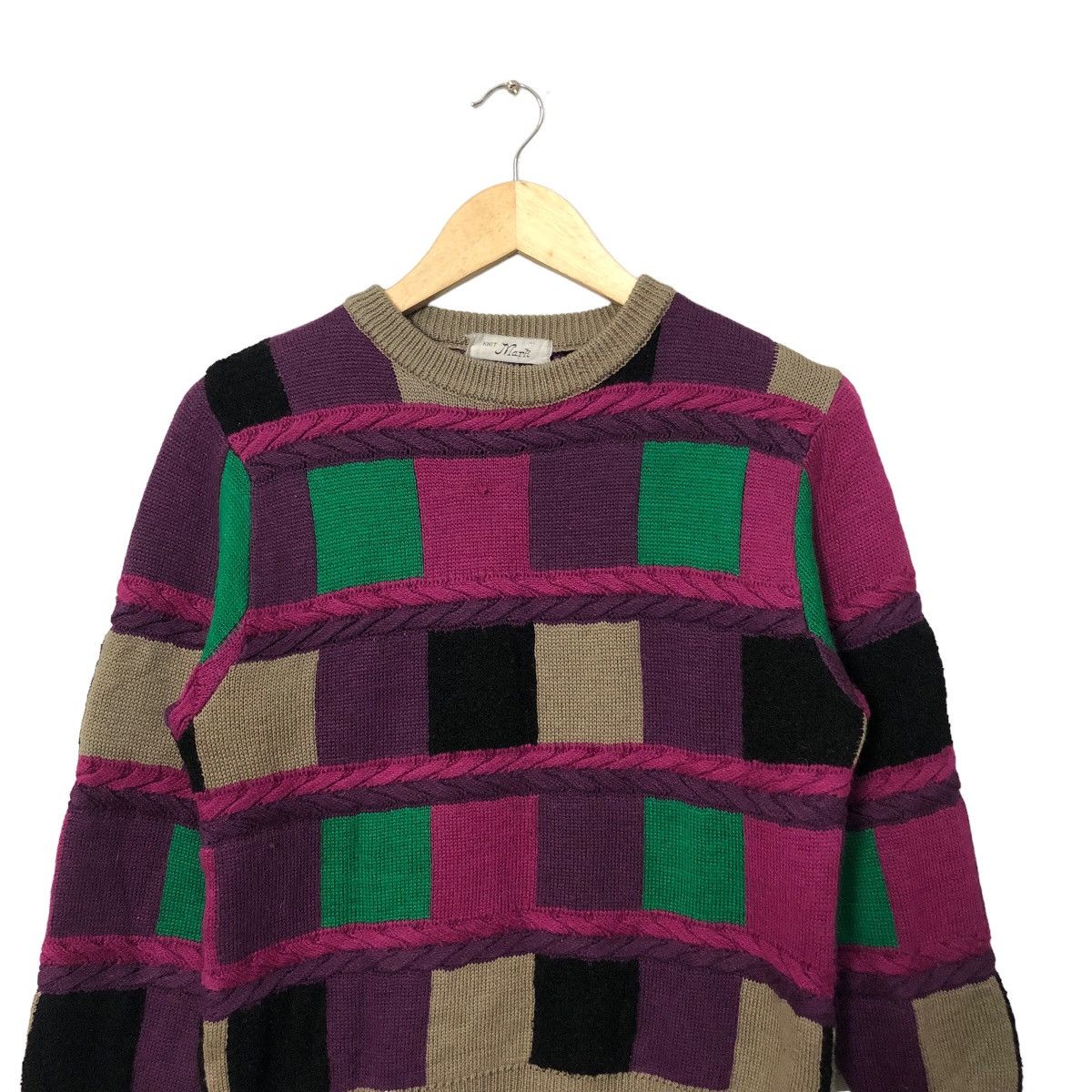 Aran Isles Knitwear Vintage Knit Mark Crewneck Patchwork Style Knitwear Sweater Size S / US 4 / IT 40 - 4 Thumbnail
