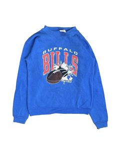 Vintage NFL Buffalo Bills Crewneck Sweatshirt Rare 90s Spell Out