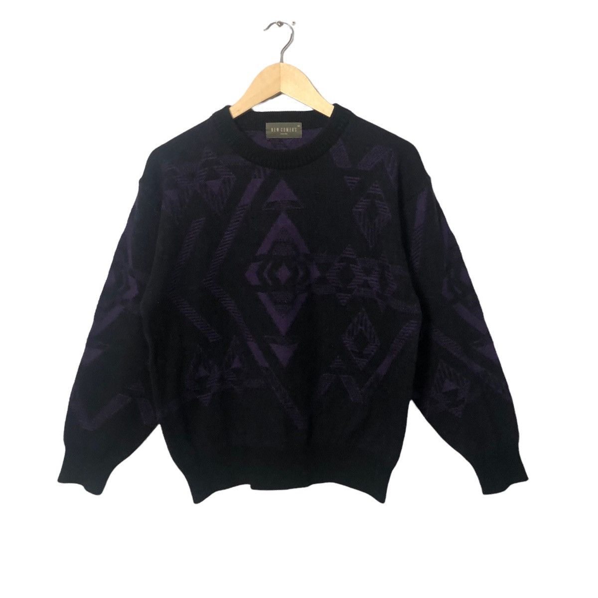 image of Aran Isles Knitwear x Coloured Cable Knit Sweater Vintage Newcomers Crewneck Fullprint Knitwear Swe