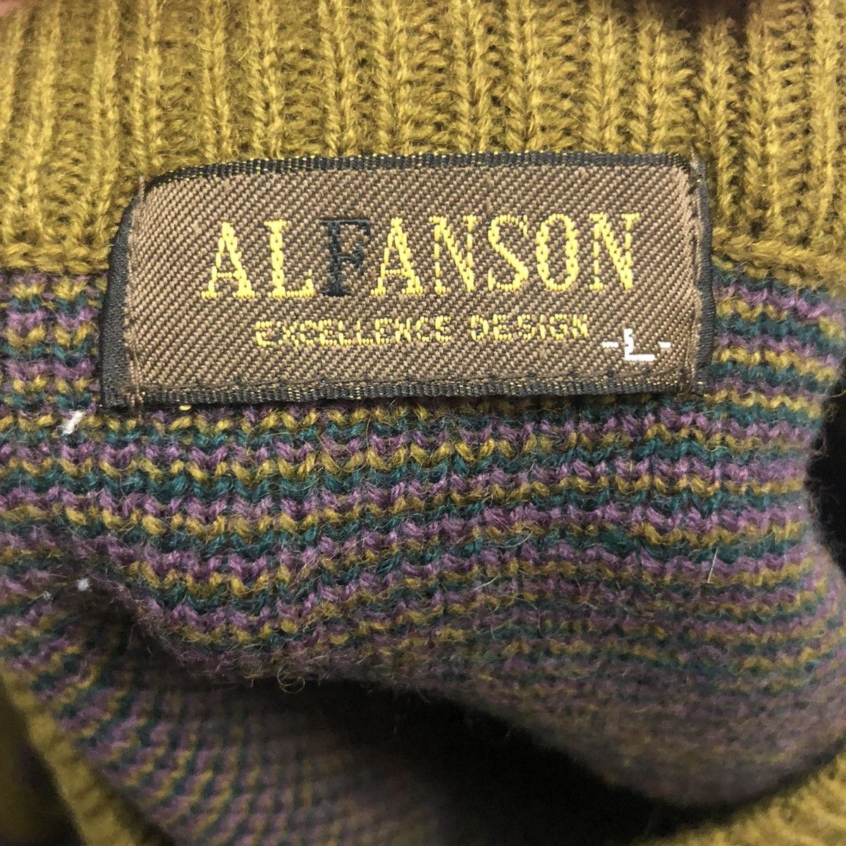 Homespun Knitwear Vintage Alfanson Crewneck Fullprint Knitwear Sweater Jumper Size US M / EU 48-50 / 2 - 9 Thumbnail