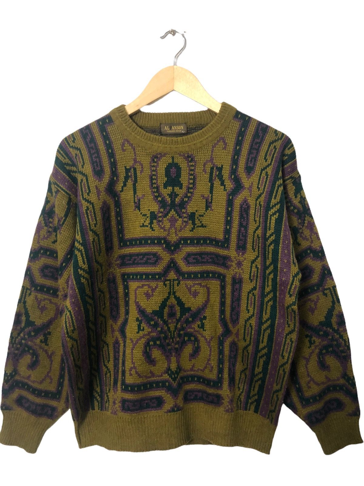 Homespun Knitwear Vintage Alfanson Crewneck Fullprint Knitwear Sweater Jumper Size US M / EU 48-50 / 2 - 4 Thumbnail