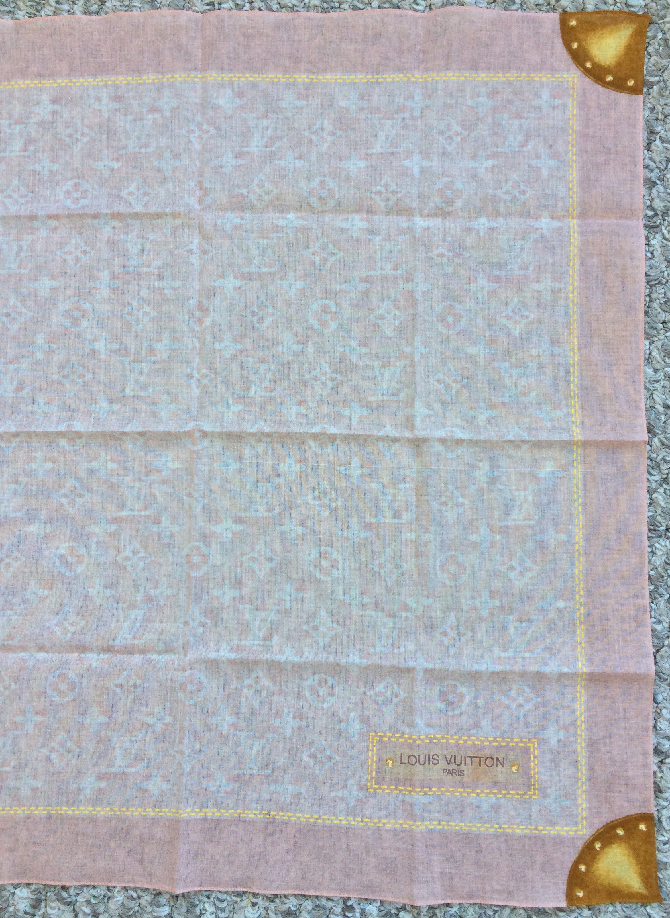 Louis Vuitton NEW S/S 2006 Louis Vuitton Denim Monogram Scarf Size ONE SIZE - 3 Thumbnail