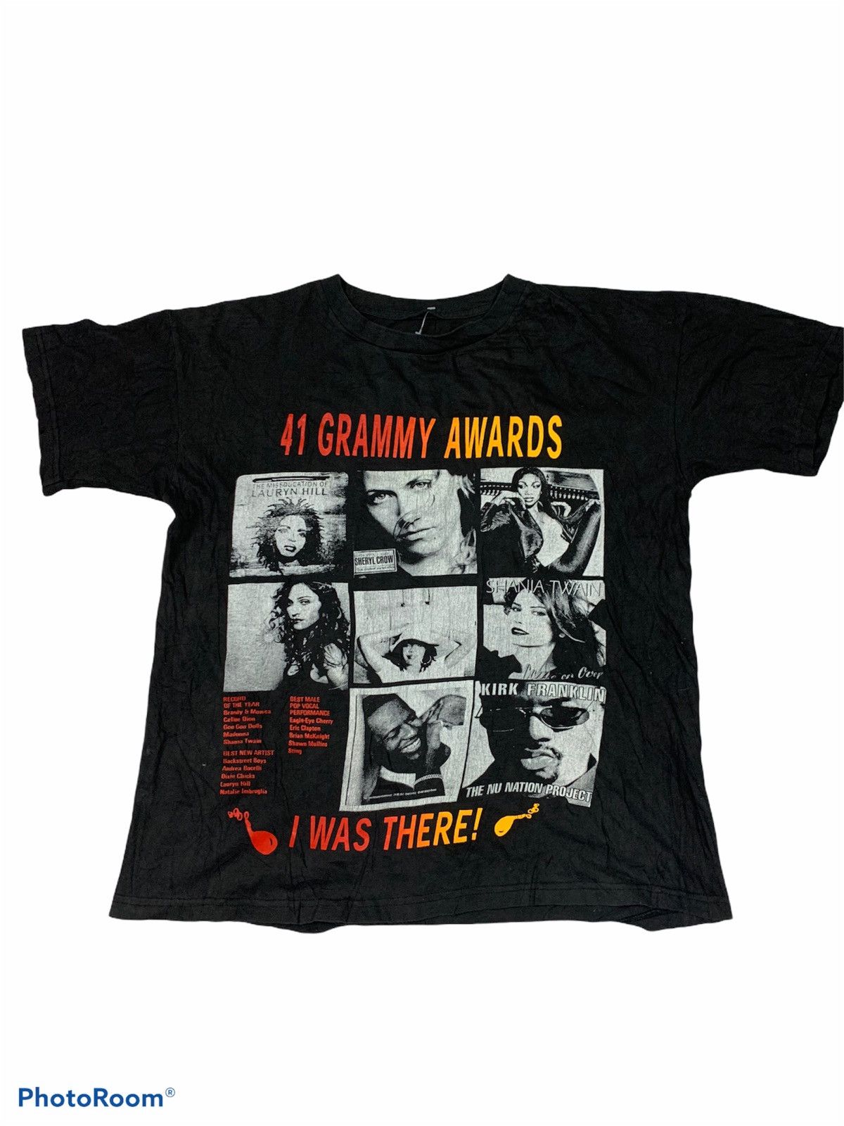 image of Rap Tees x Vintage 41 Grammy Award Host By Rosie O Donnel in Black, Men's (Size Large)