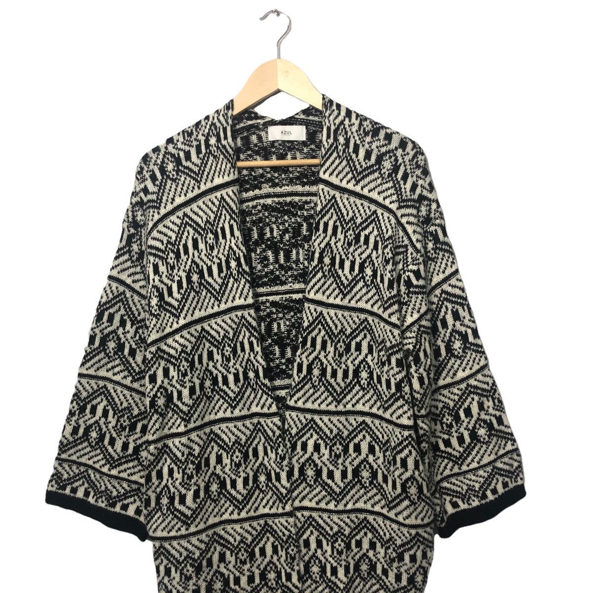 Aran Isles Knitwear Vintage Azul By Moussy Fullprint Cardigan Size US L / EU 52-54 / 3 - 4 Thumbnail