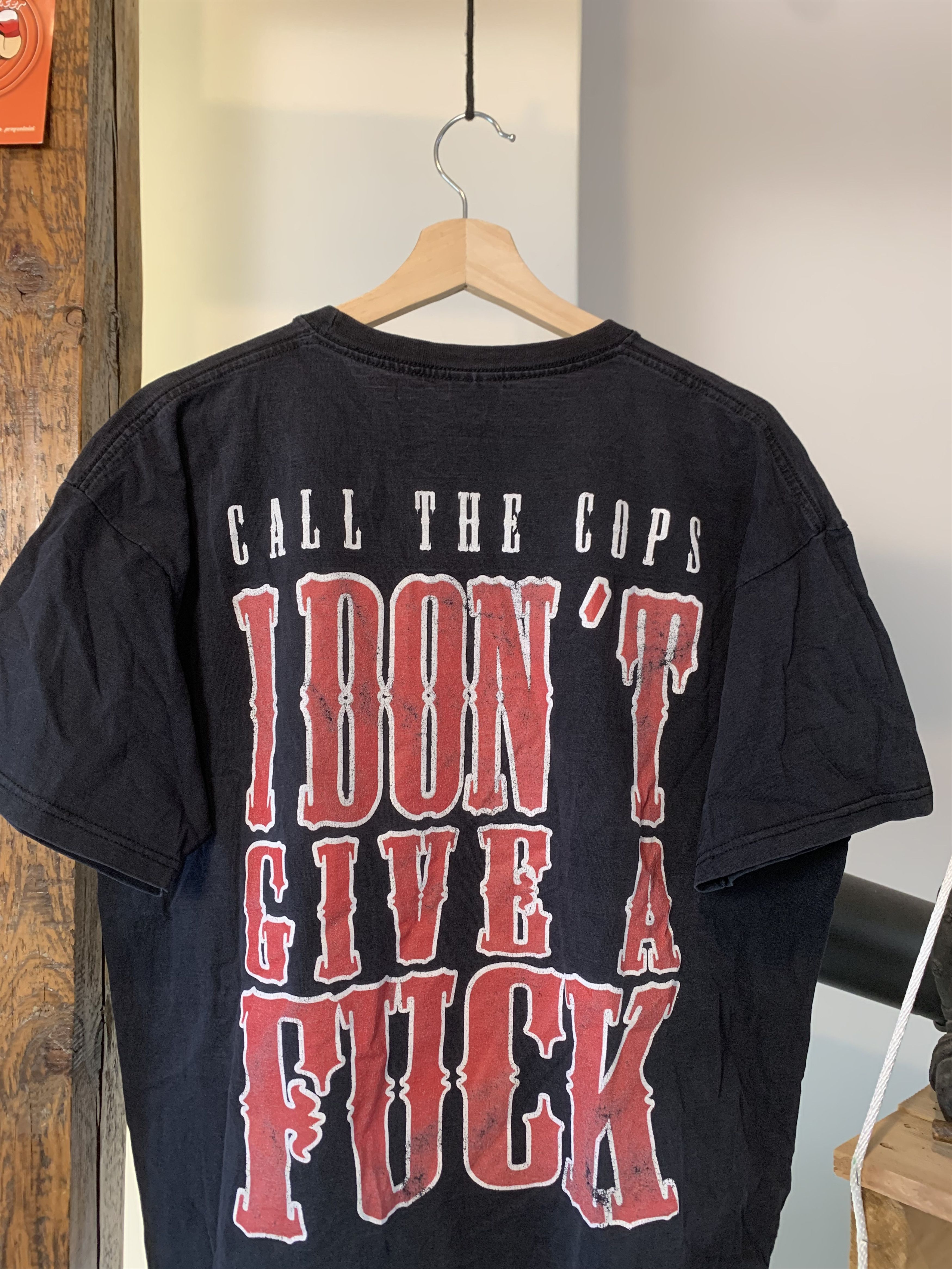 Vintage Support Hells Angels 1312 Call The Cops I Don't Give A Fuck Size US XL / EU 56 / 4 - 4 Thumbnail
