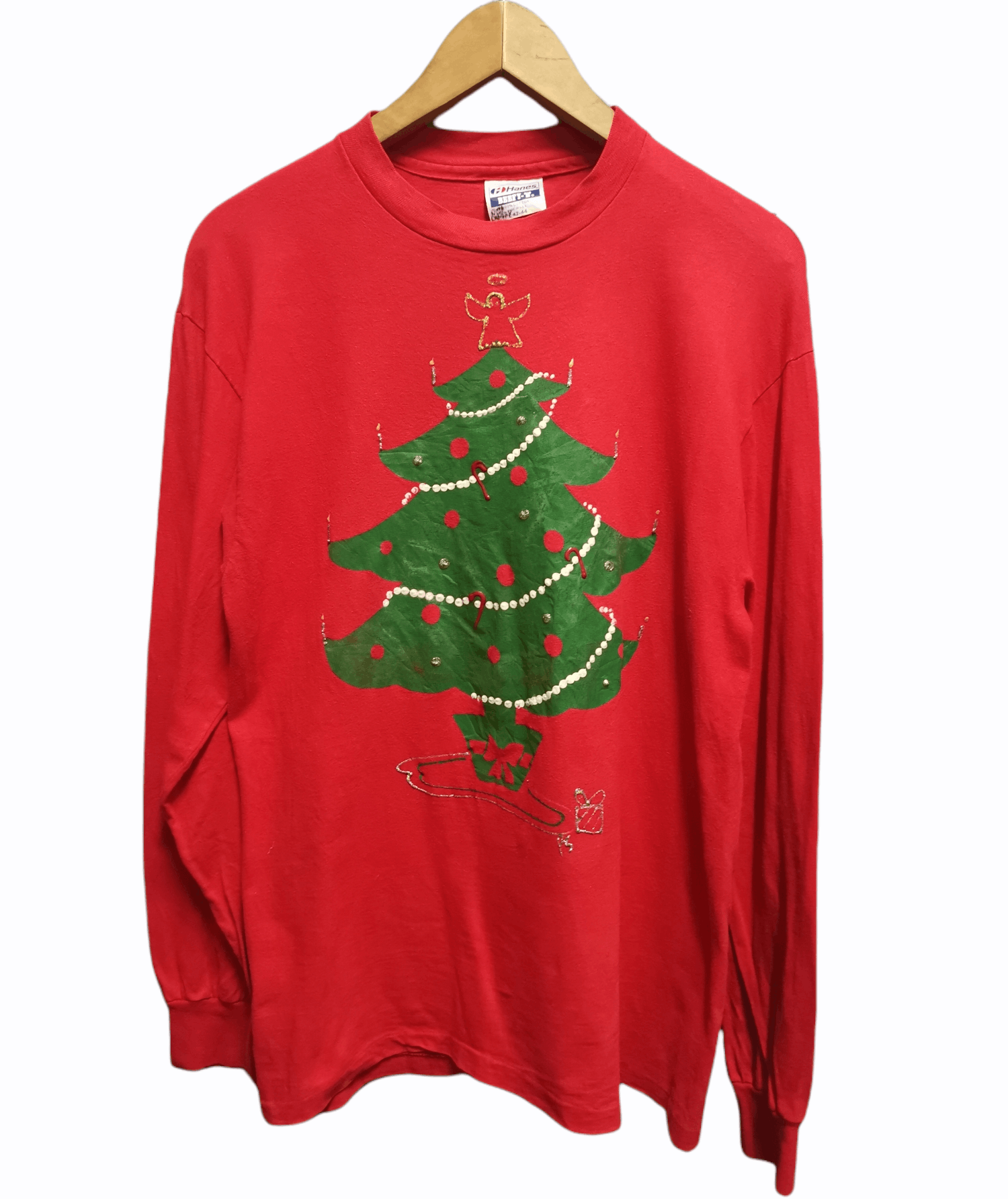 Hanes × Vintage Vintage Christmas Tree Long Sleeves Tees Size US L / EU 52-54 / 3 - 1 Thumbnail