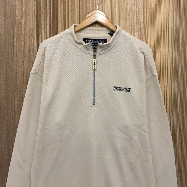 Designer × Marc Buchanan × Pelle Pelle Pelle Pelle By MARC BUCHANAN Half Zip Sweatshirt Size US L / EU 52-54 / 3 - 4 Thumbnail