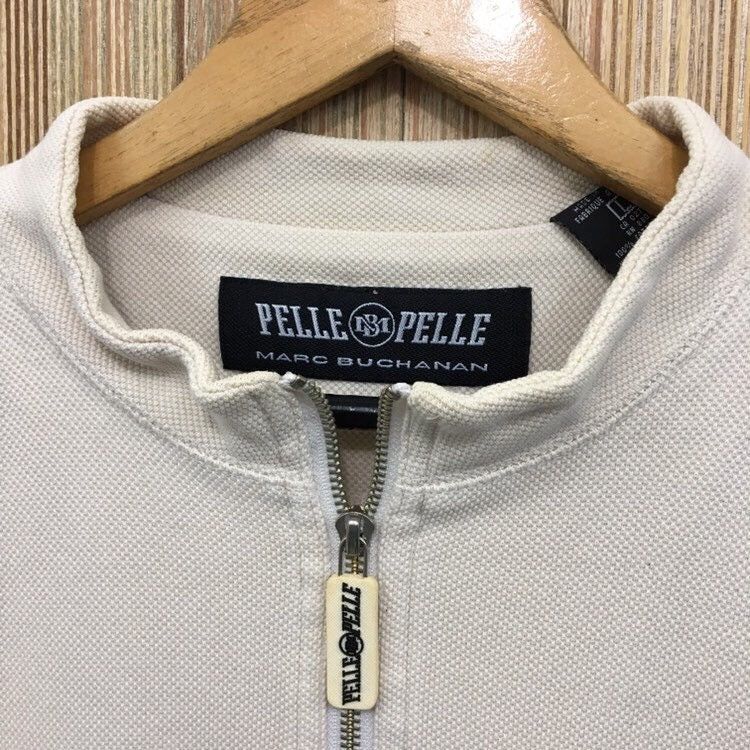Designer × Marc Buchanan × Pelle Pelle Pelle Pelle By MARC BUCHANAN Half Zip Sweatshirt Size US L / EU 52-54 / 3 - 8 Thumbnail