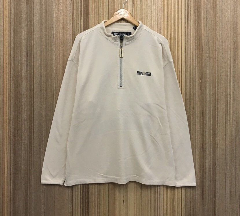 Designer × Marc Buchanan × Pelle Pelle Pelle Pelle By MARC BUCHANAN Half Zip Sweatshirt Size US L / EU 52-54 / 3 - 2 Thumbnail
