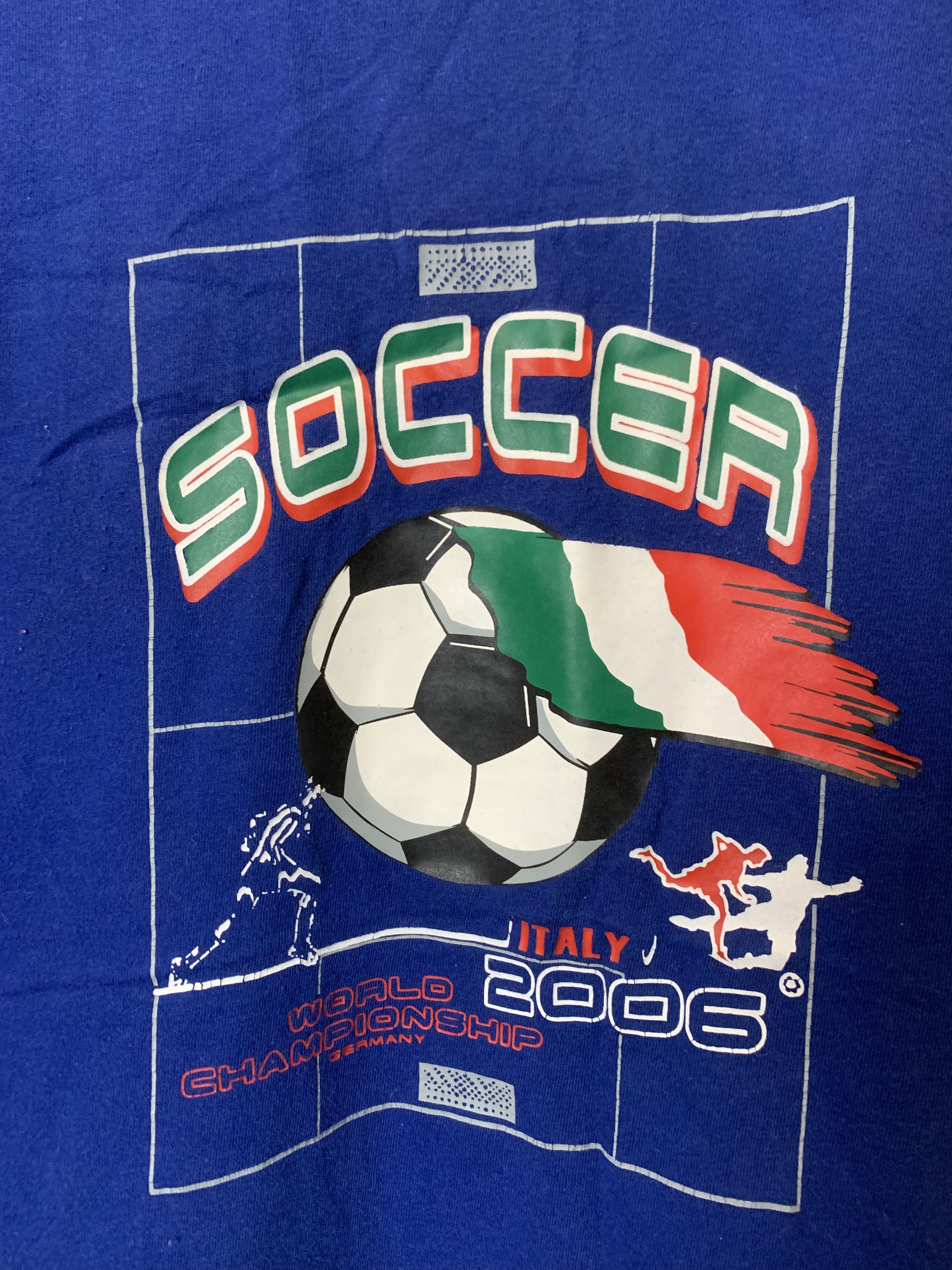 Vintage 2006 Italy World Cup T-Shirt Size US L / EU 52-54 / 3 - 3 Thumbnail