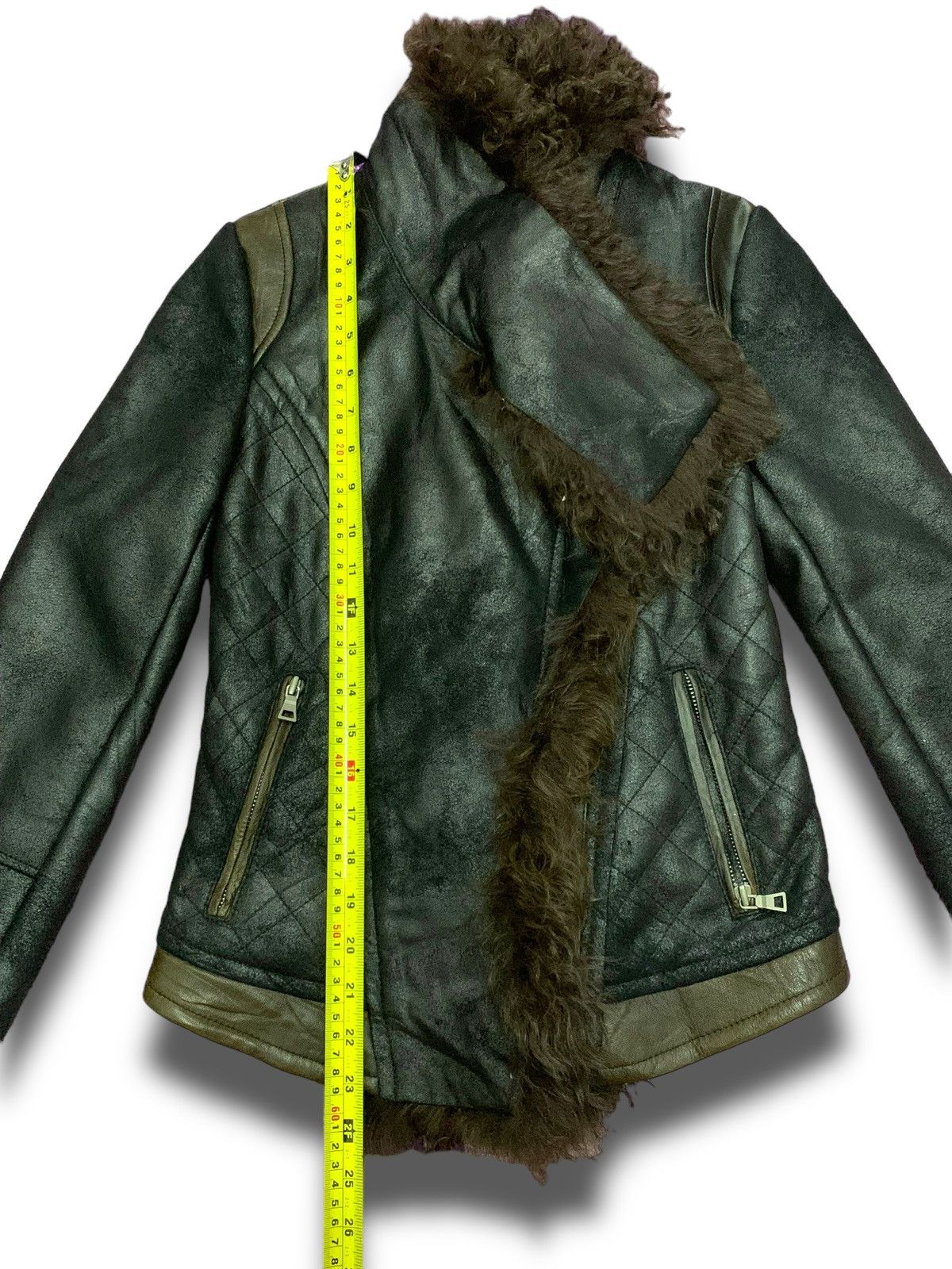 Beauty Beast Archival Fur Suede Bikers Winter Petite Jacket Size XS / US 0-2 / IT 36-38 - 11 Thumbnail