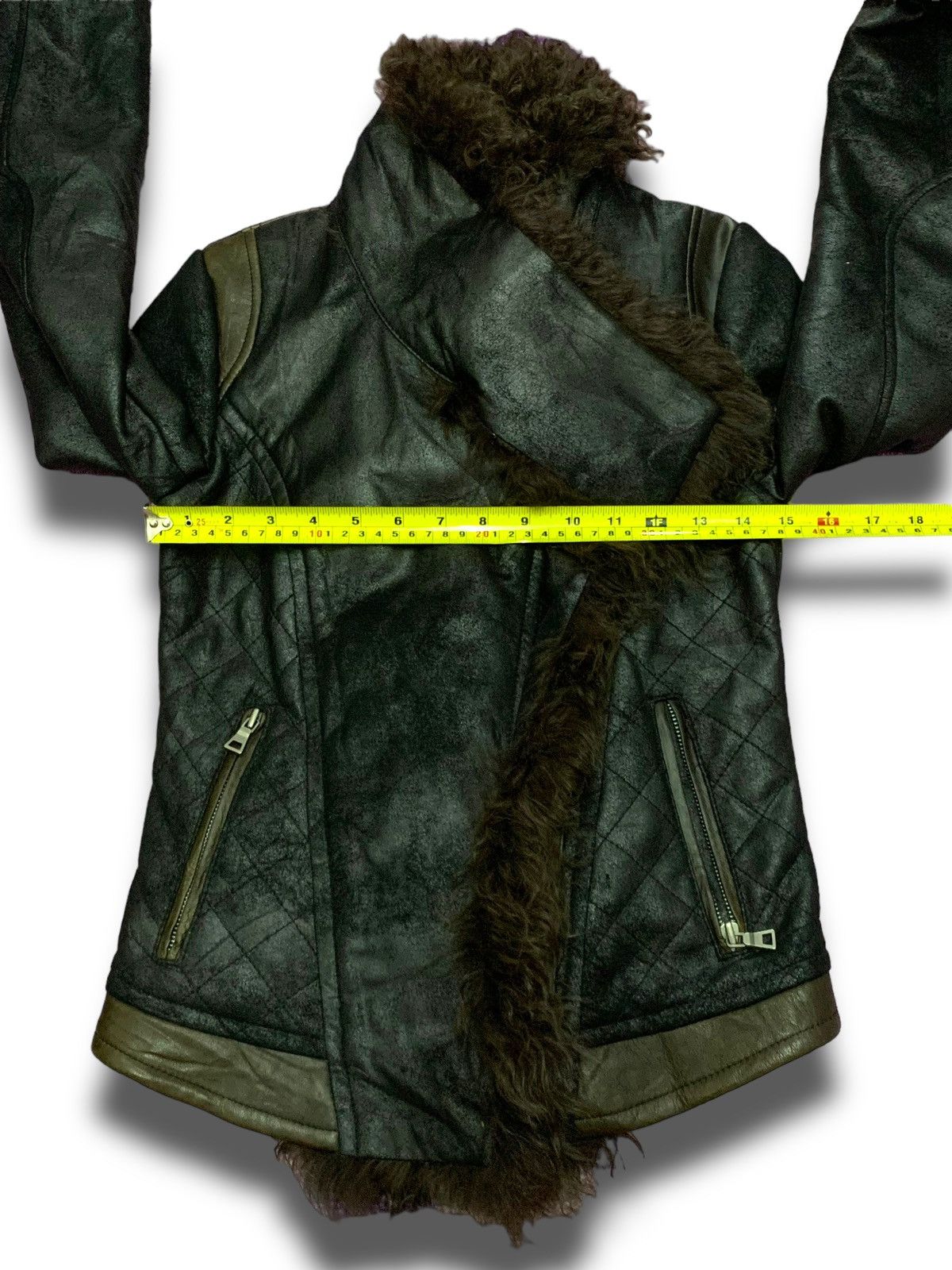 Beauty Beast Archival Fur Suede Bikers Winter Petite Jacket Size XS / US 0-2 / IT 36-38 - 12 Thumbnail