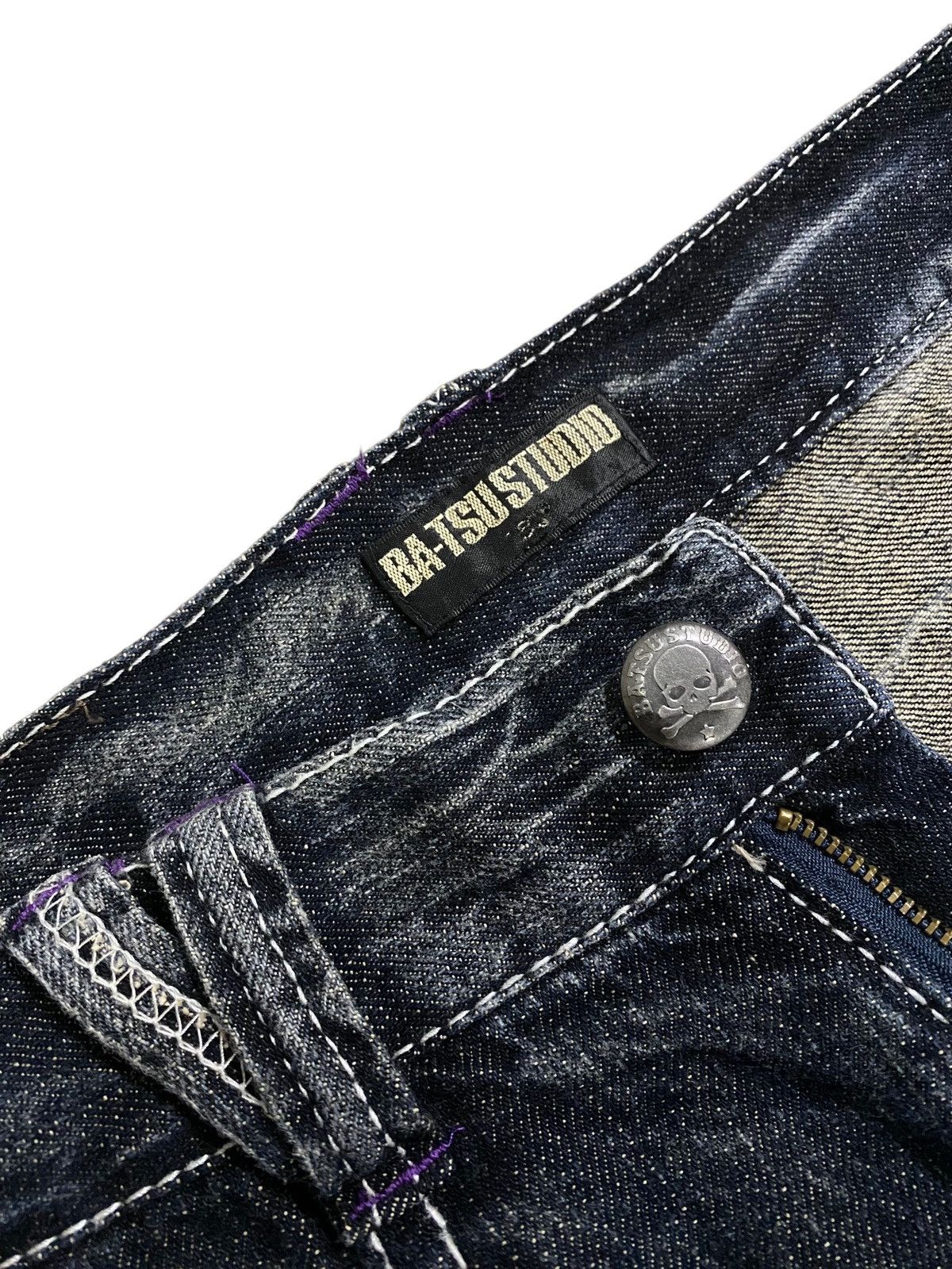 Japanese Brand Vintage BATSU STUDIO Rock Star Splash Painting Jeans Size US 30 / EU 46 - 4 Thumbnail