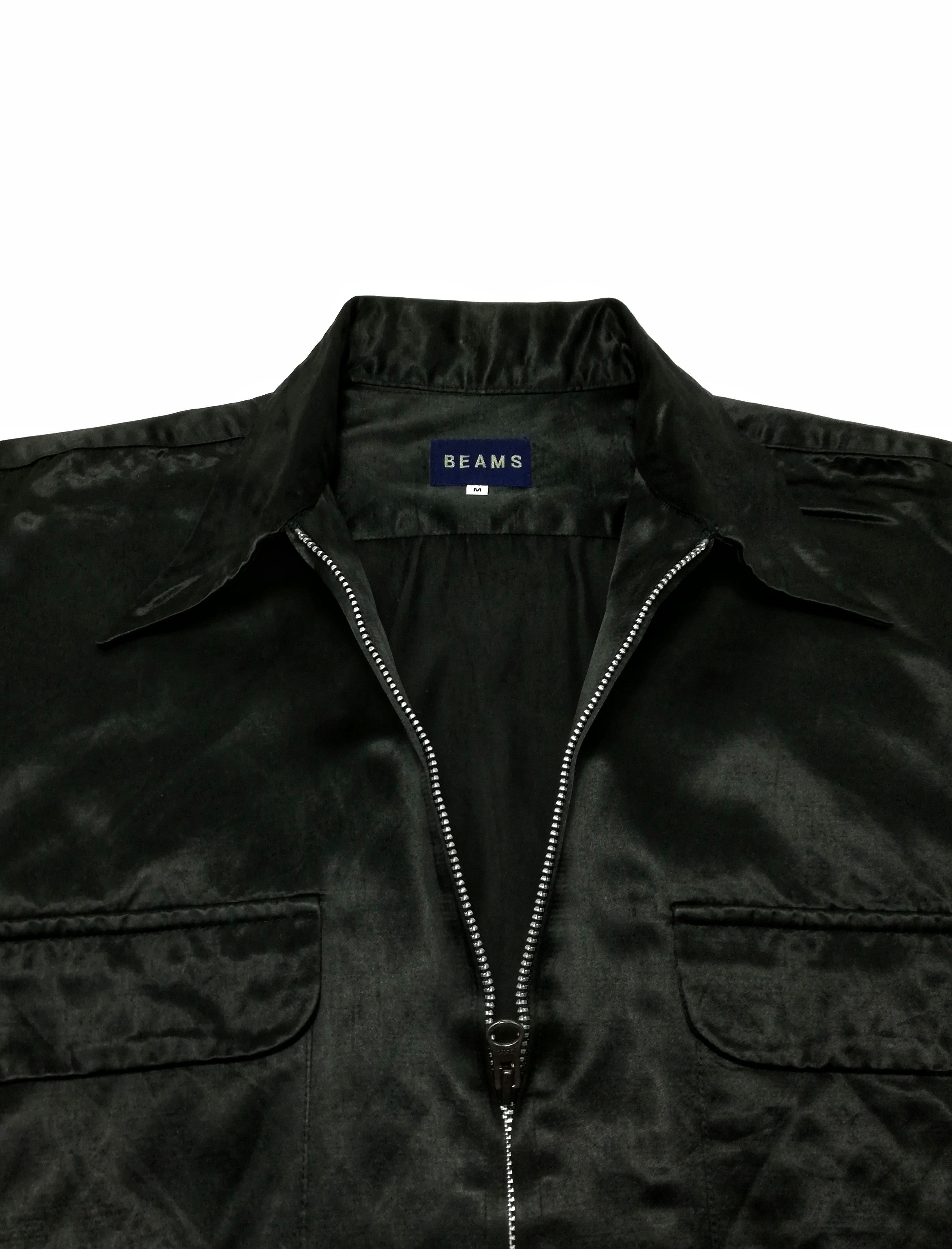 Beams Plus × Japanese Brand 🔥GRAIL Rare Beams Shining Acetate / Cotton Zipper Jackets Size US S / EU 44-46 / 1 - 4 Thumbnail