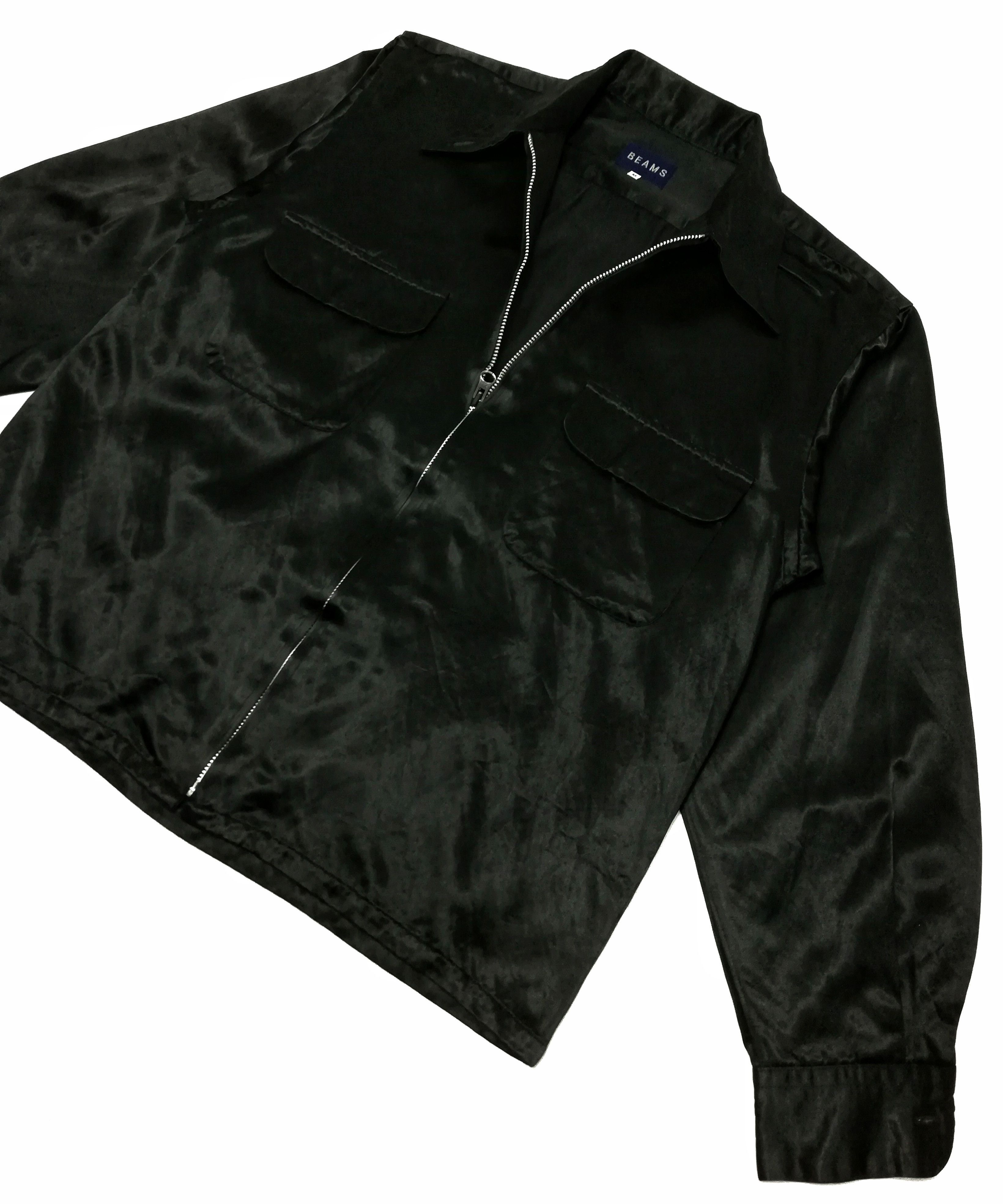 Beams Plus × Japanese Brand 🔥GRAIL Rare Beams Shining Acetate / Cotton Zipper Jackets Size US S / EU 44-46 / 1 - 3 Thumbnail