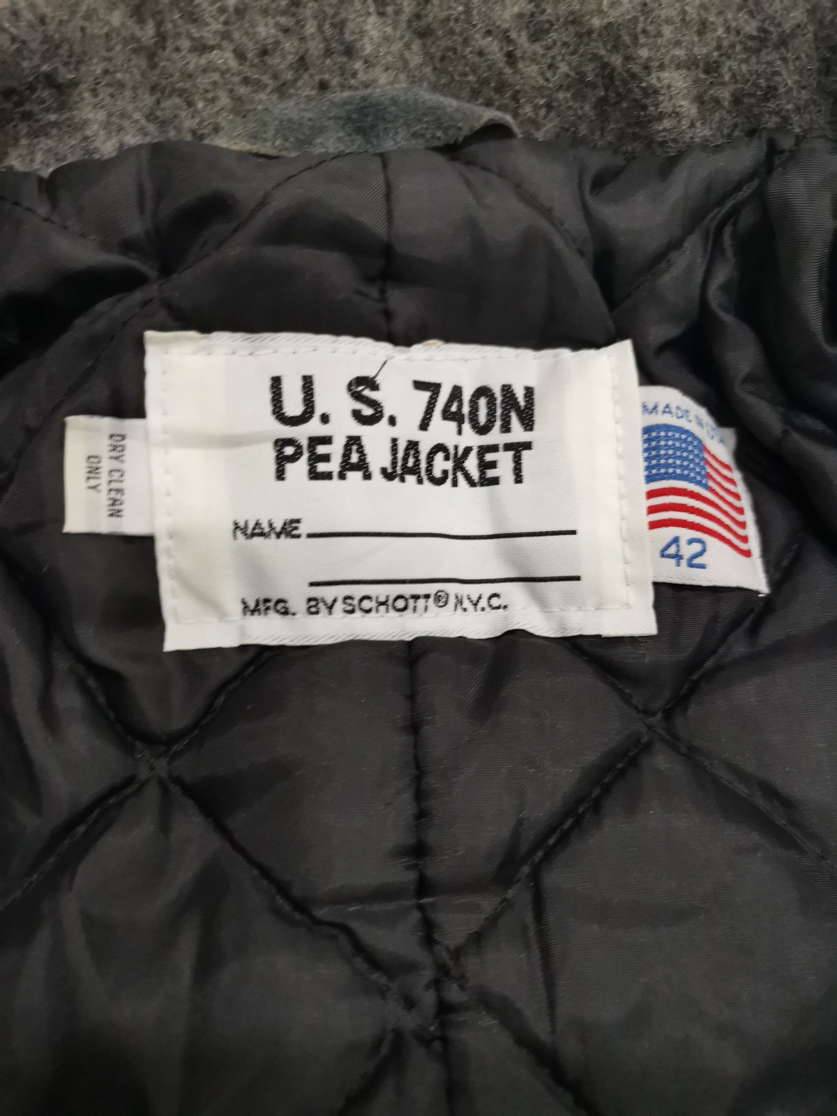 Schott × Vintage Vintage U.S 740N Pea Jacket By Schott ® N.Y.C Size US M / EU 48-50 / 2 - 7 Thumbnail
