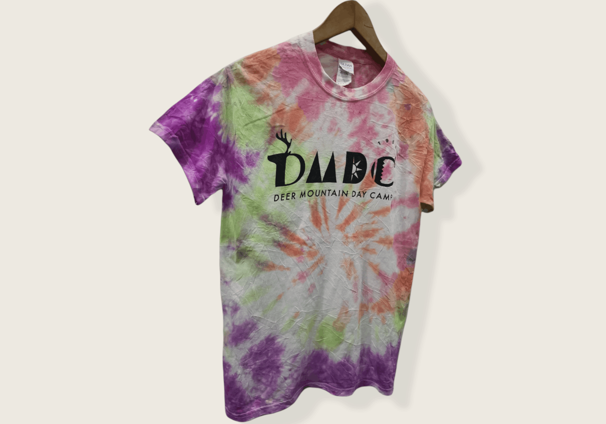 Gildan Deer Moutain Day Camp Tie-Dye Shirt x Custom Size US S / EU 44-46 / 1 - 3 Thumbnail