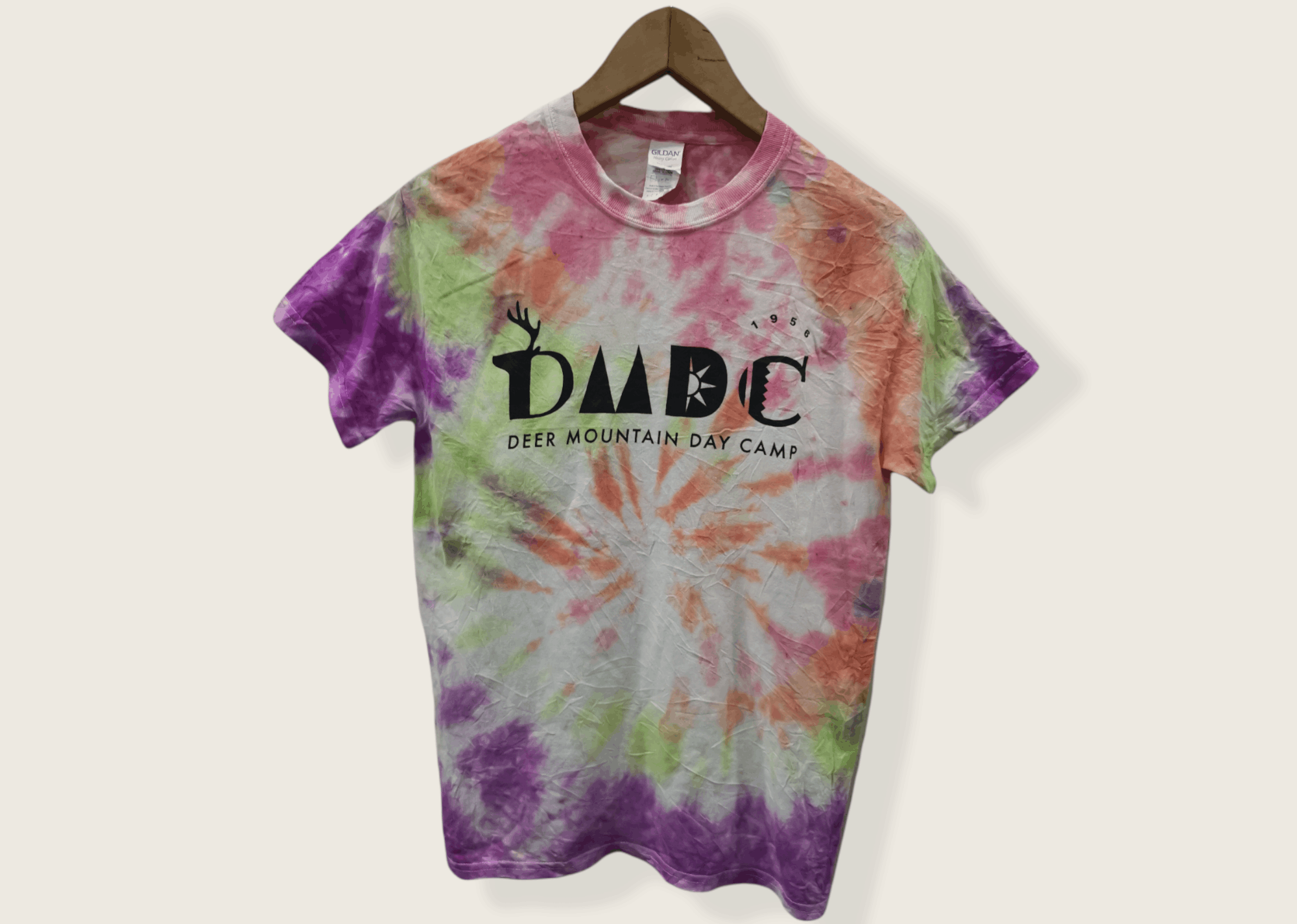 Gildan Deer Moutain Day Camp Tie-Dye Shirt x Custom Size US S / EU 44-46 / 1 - 1 Thumbnail