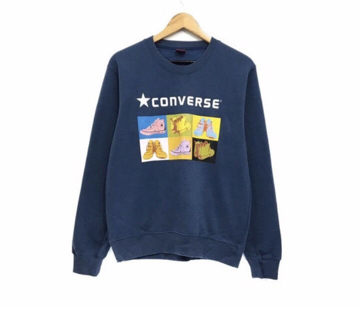image of Converse Crewneck Sweatshirt in Navy, Men's (Size Medium)