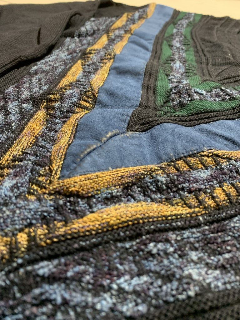 Coogi × Vintage 90s Coloured Cable Knit Sweater Coogi Style Size US L / EU 52-54 / 3 - 2 Thumbnail