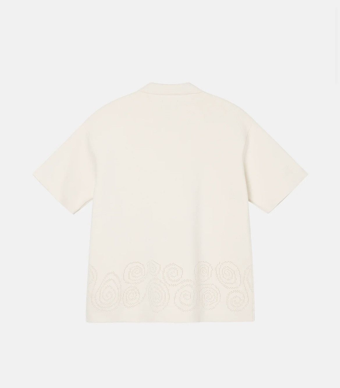 Stussy STUSSY PERFORATED SWIRL KNIT SHIRT (WHITE/OFF WHITE) Size US XL / EU 56 / 4 - 5 Thumbnail